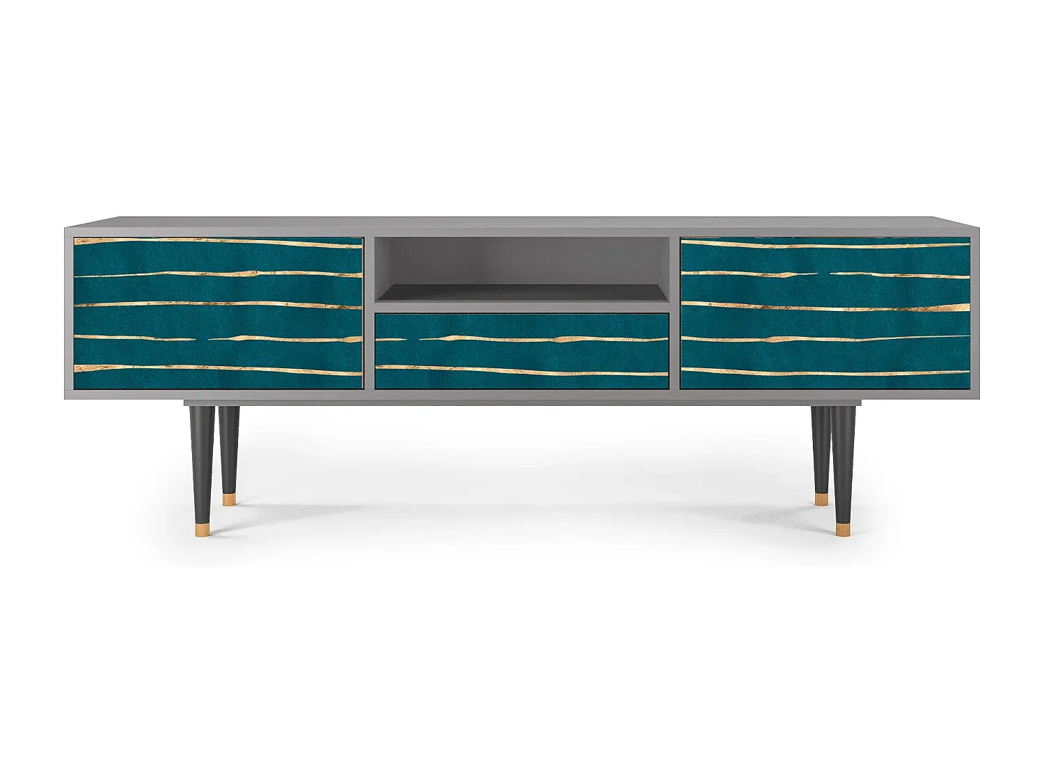 Moderner TV-Schrank in Grau mit Stauraum