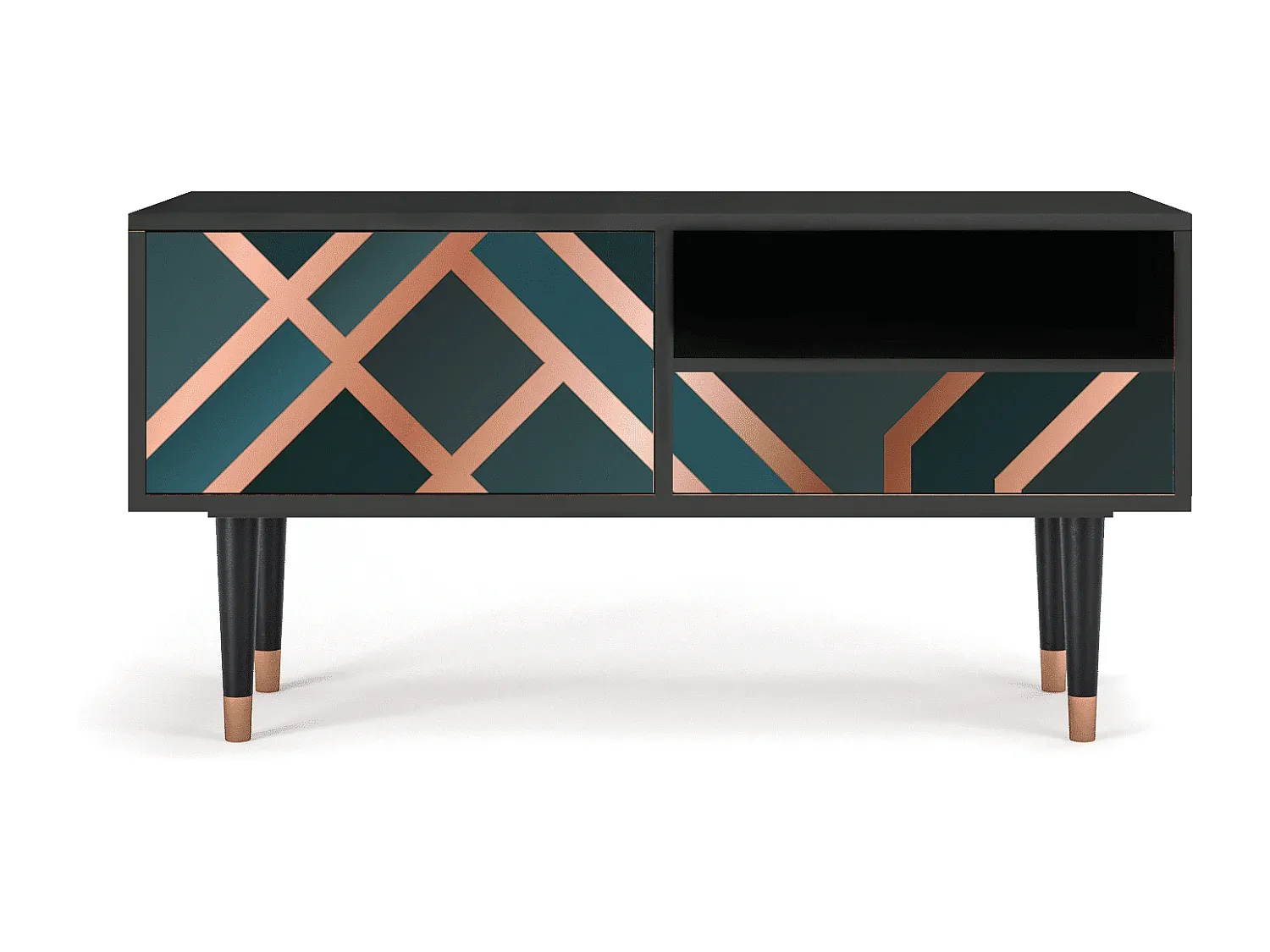 Moderner TV-Schrank mit Stauraum - 115x59x48 cm, Bronze