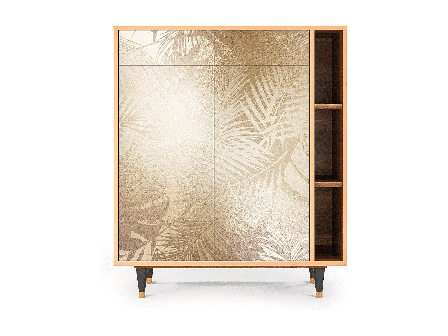 Modernes Sideboard aus Walnuss mit Stauraum