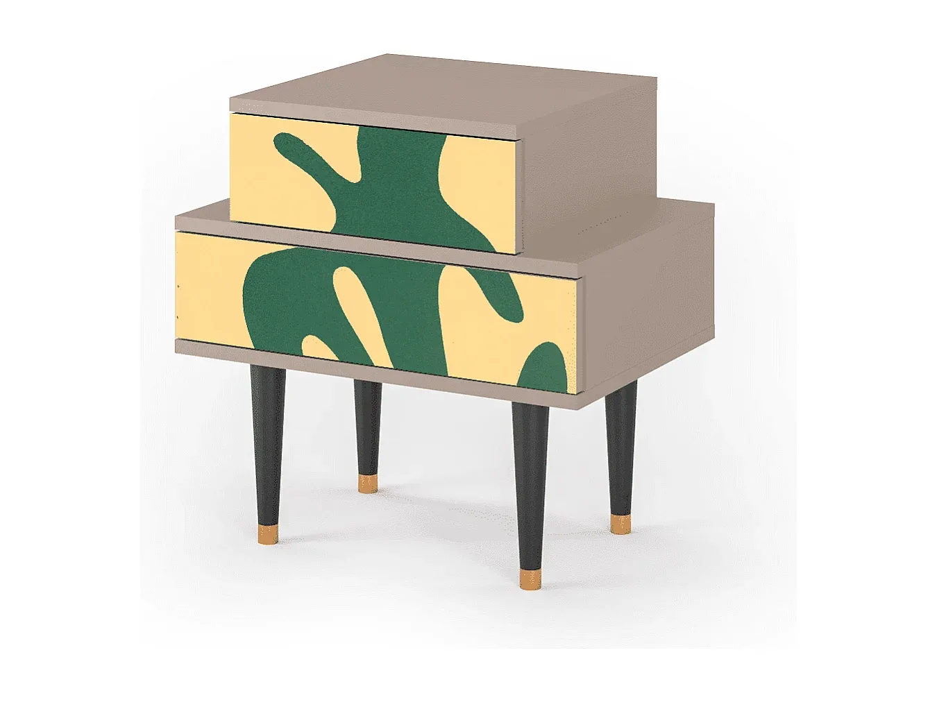 Moderner Nachttisch mit Stauraum, Holzoptik