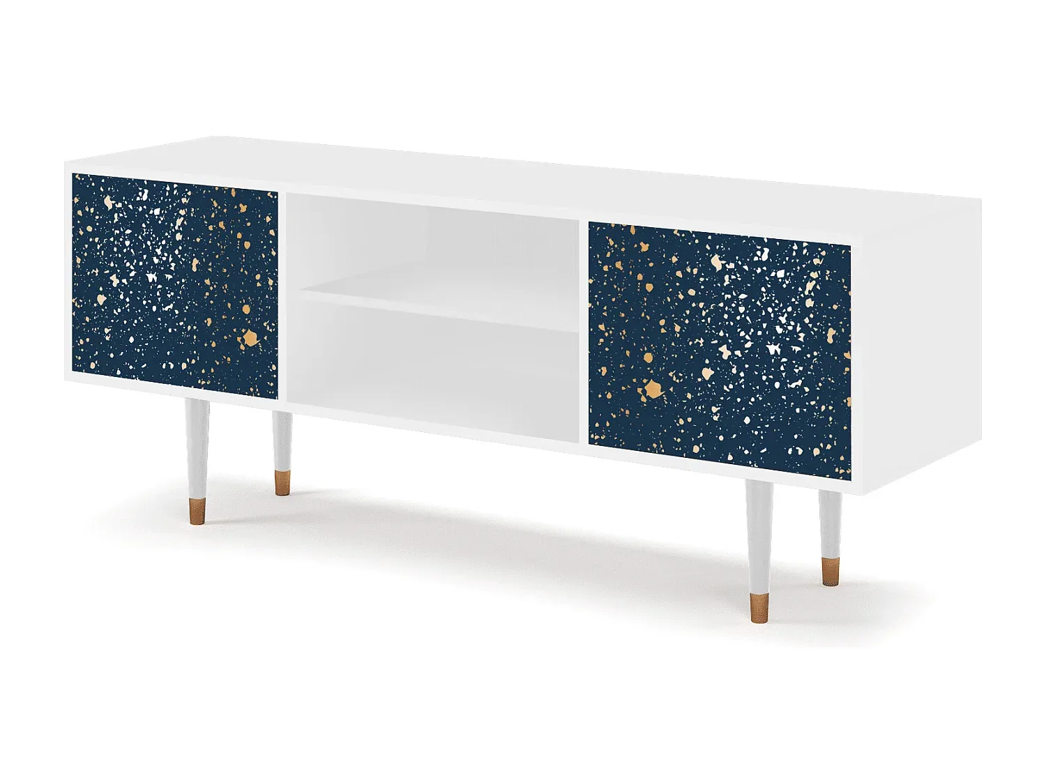 Moderner TV-Schrank in Weiß, 170x69x48 cm