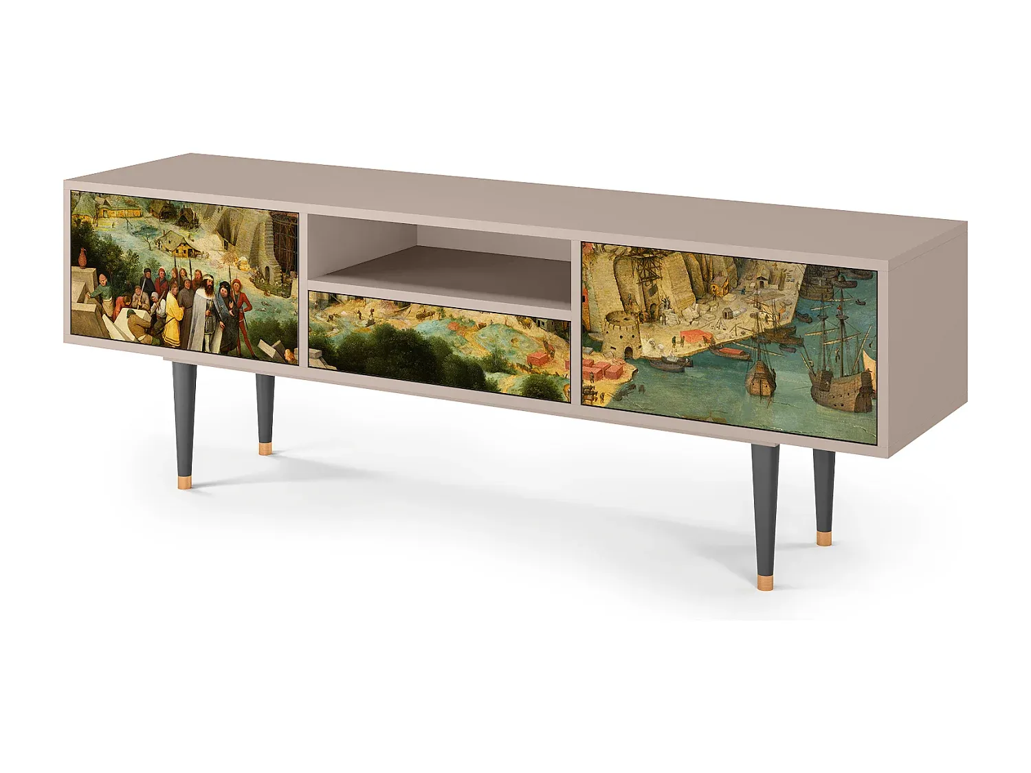 Moderner TV-Schrank mit Glastüren