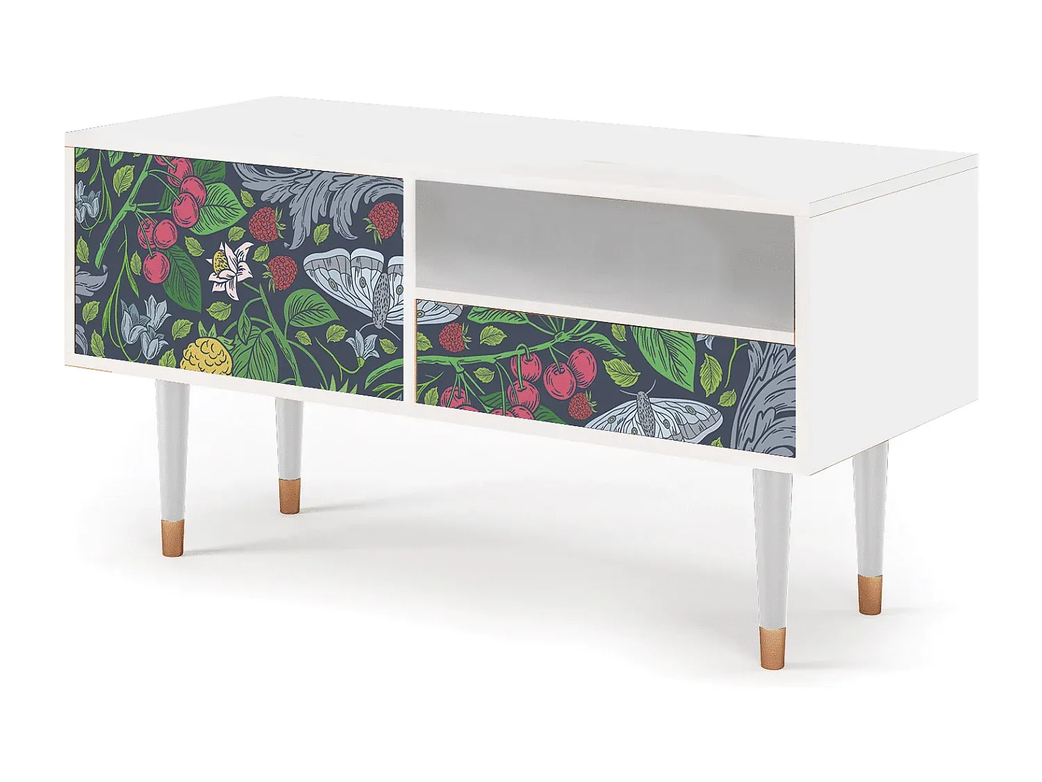 Fernsehtisch - Kompakte Eleganz in Weiß