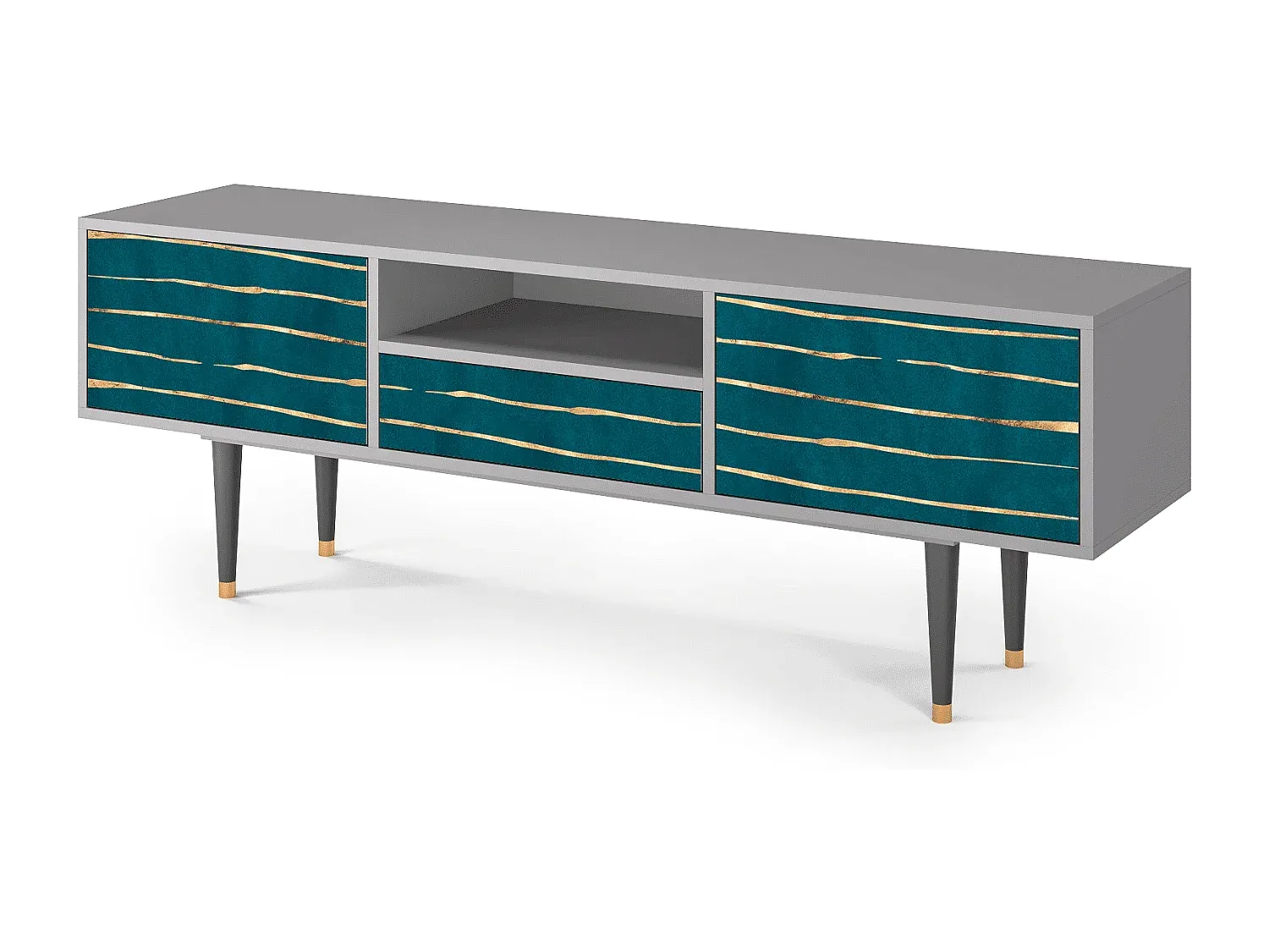 Moderner TV-Schrank in Grau mit Stauraum