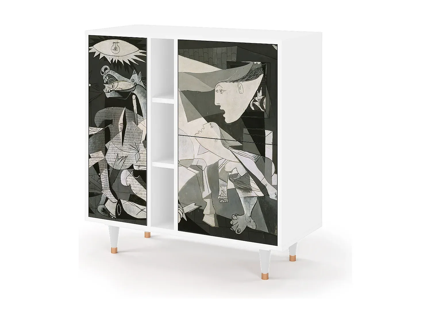 Moderner Sideboard mit Stauraumoption, Weiß