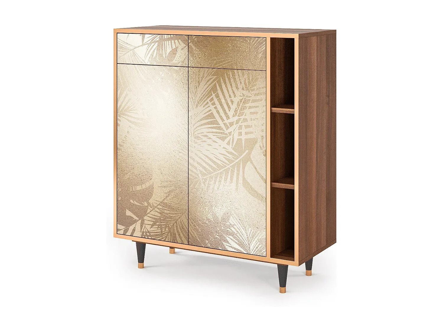 Modernes Sideboard aus Walnuss mit Stauraum