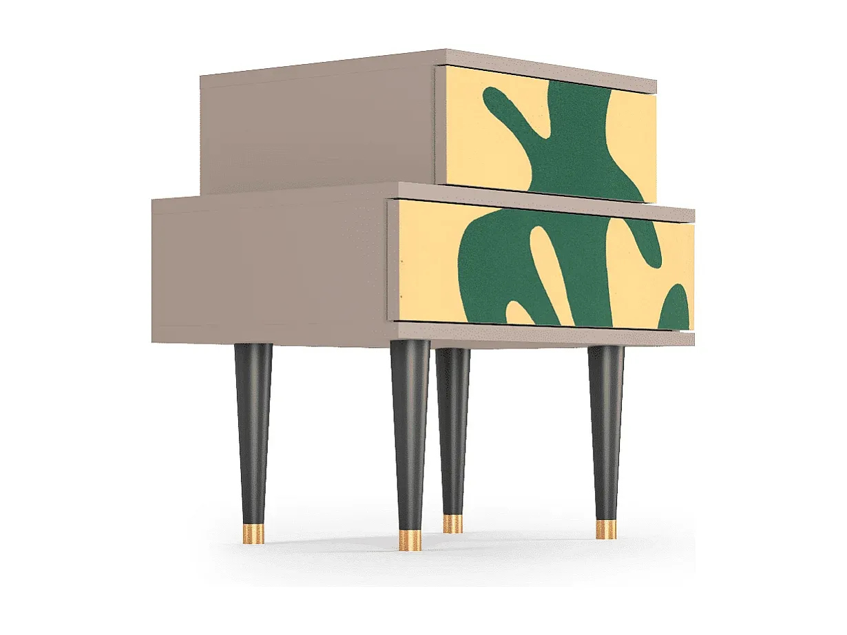 Moderner Nachttisch mit Stauraum, Holzoptik