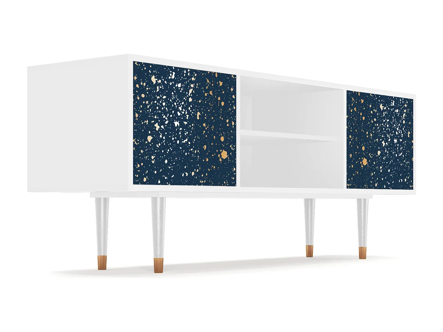 Moderner TV-Schrank in Weiß, 170x69x48 cm