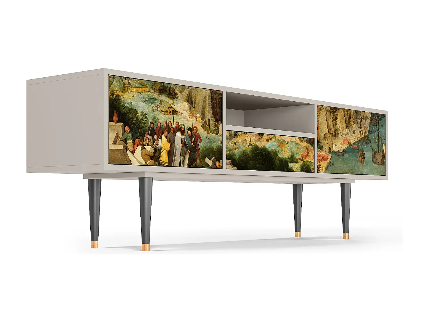 Moderner TV-Schrank mit Glastüren