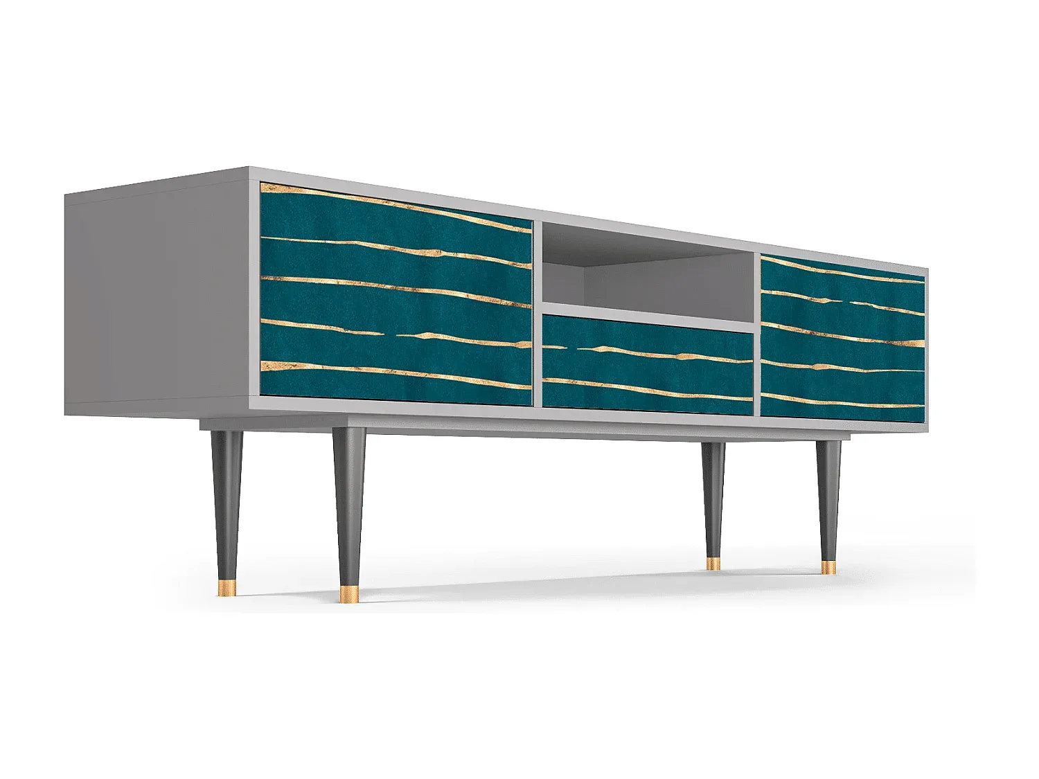 Moderner TV-Schrank in Grau mit Stauraum