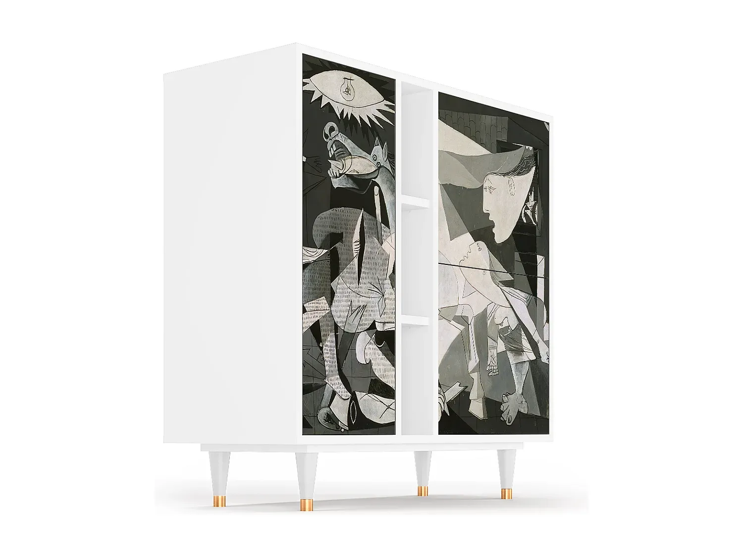 Moderner Sideboard mit Stauraumoption, Weiß