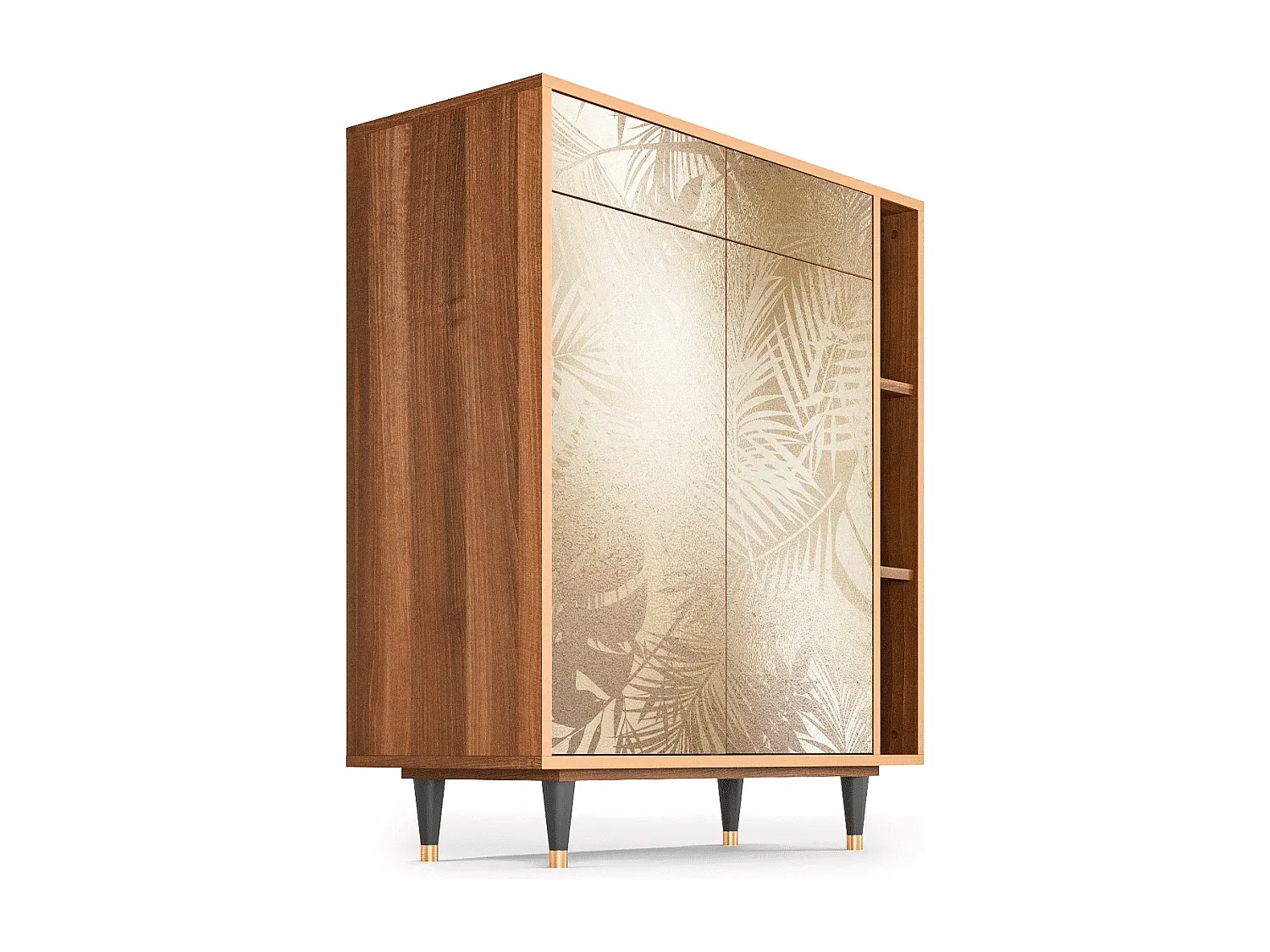 Modernes Sideboard aus Walnuss mit Stauraum