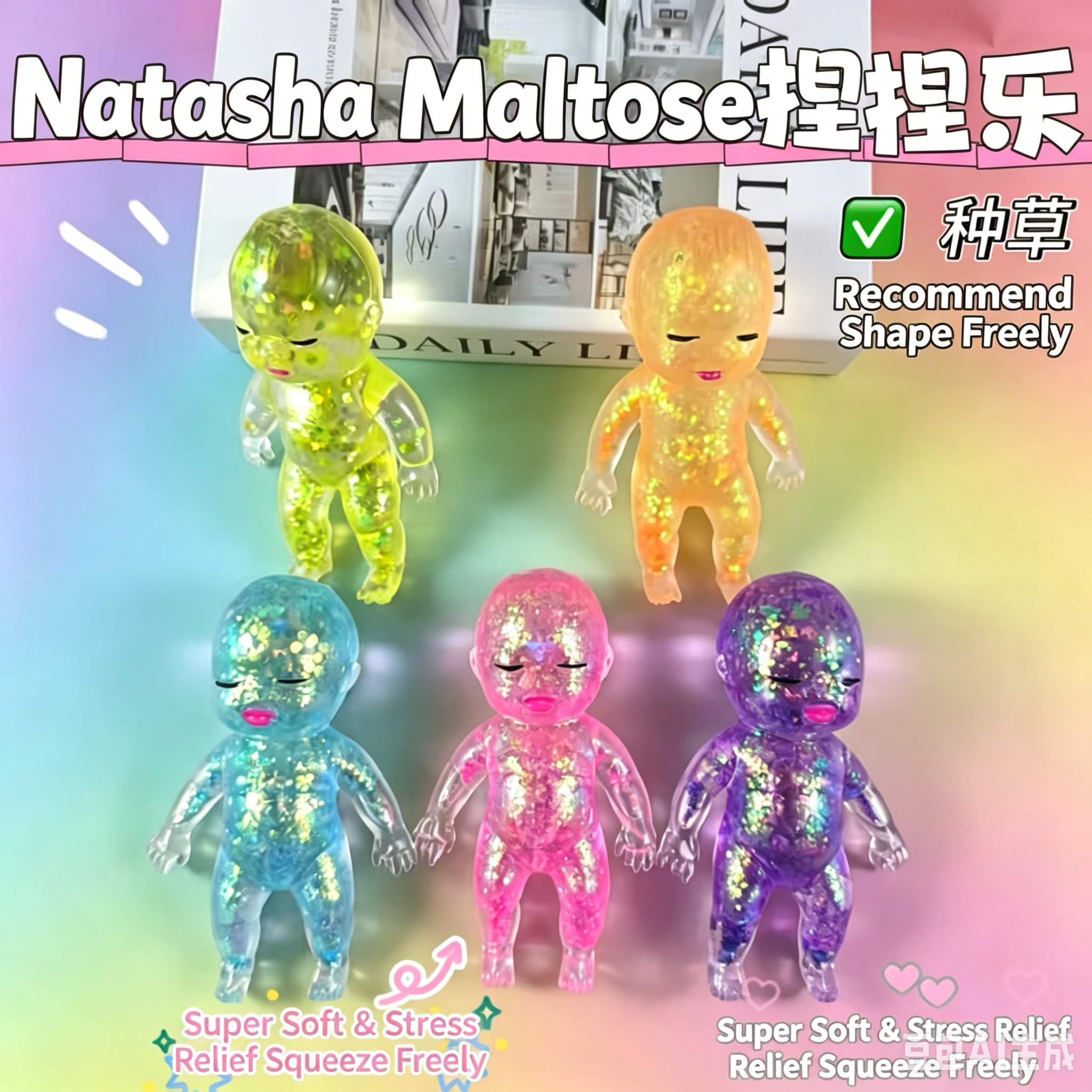 Ugly Doll Squishy, Transparent Natasha Squishy