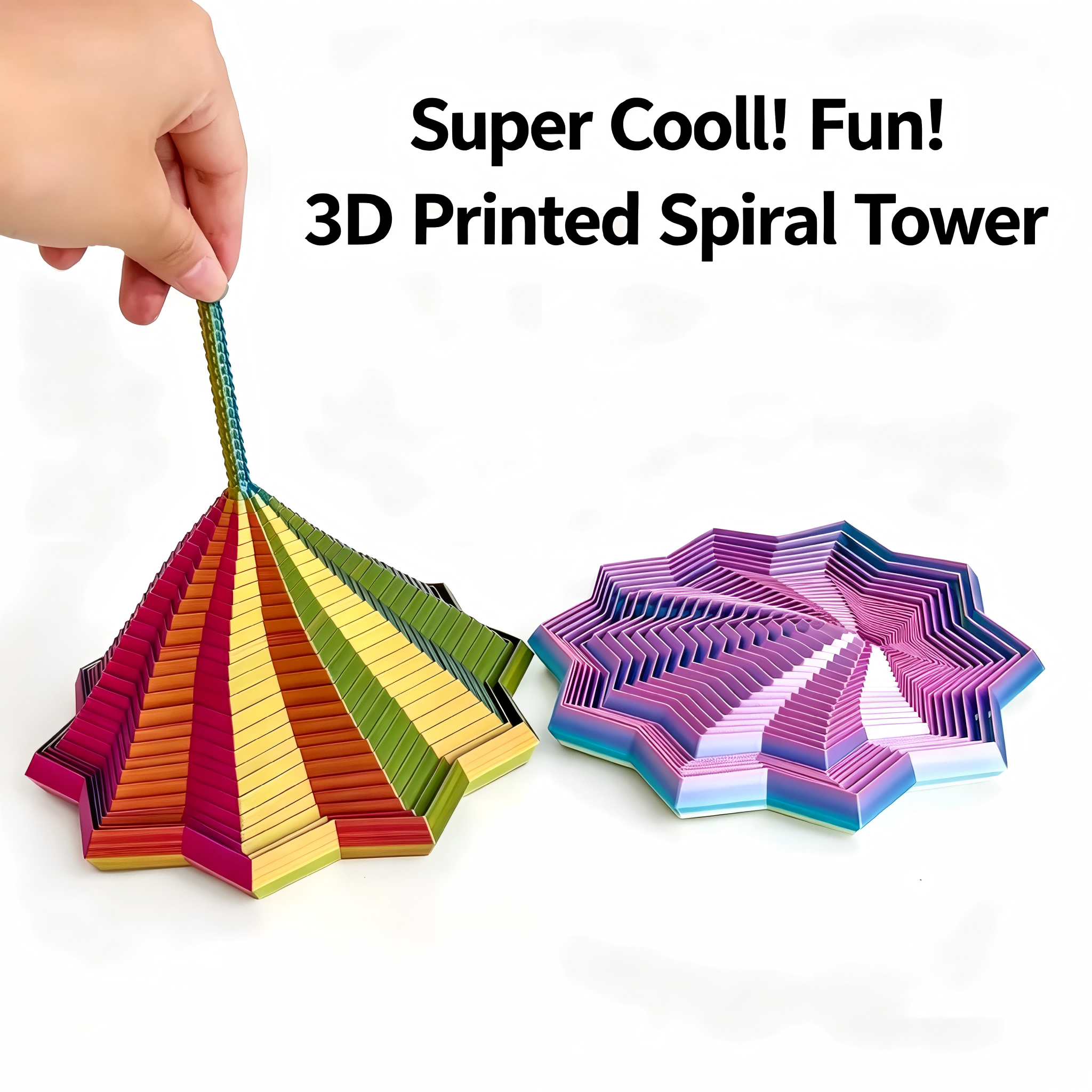 3D Printed Spiral Tower Fidget Toy