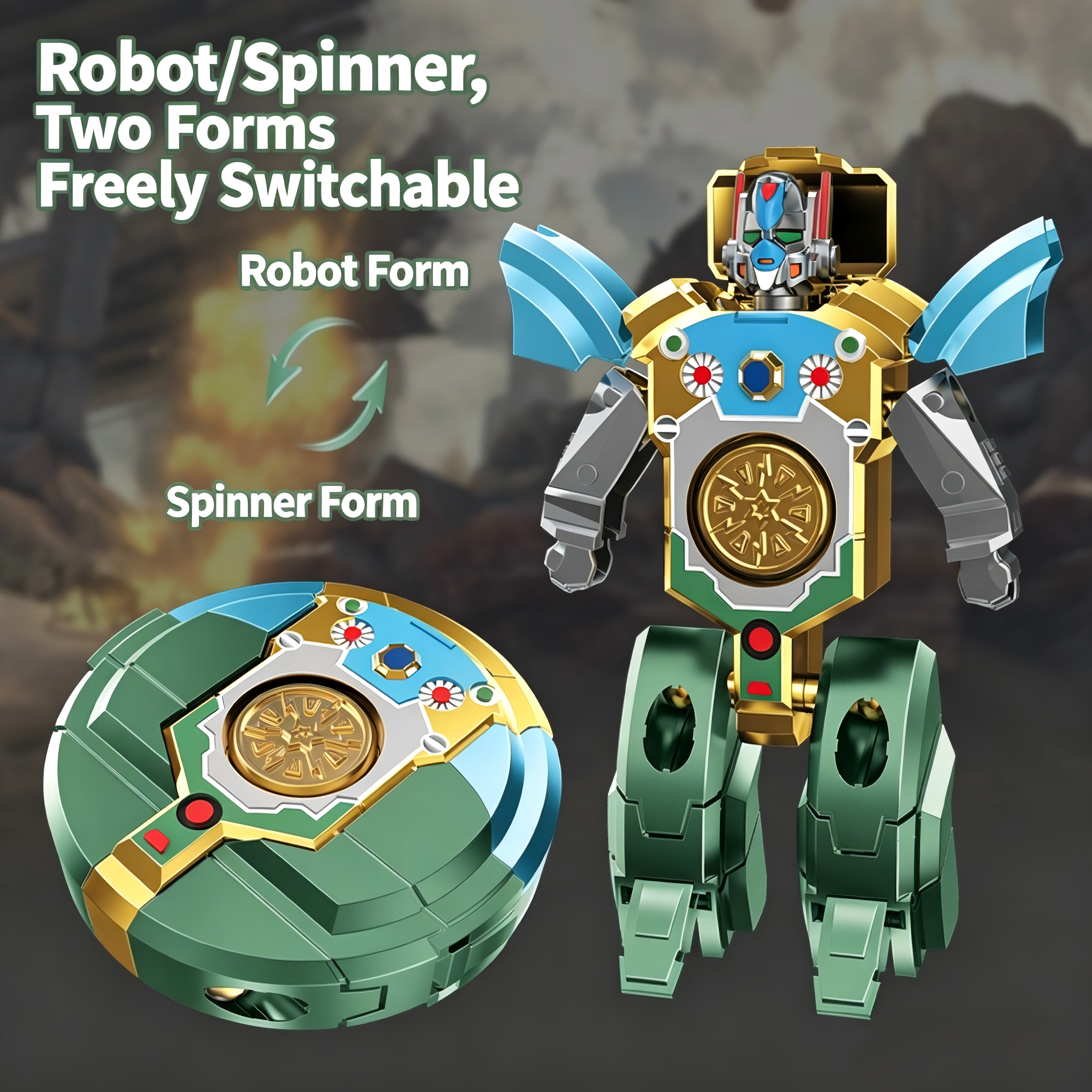 Transformable Robot Fidget Spinner Toy