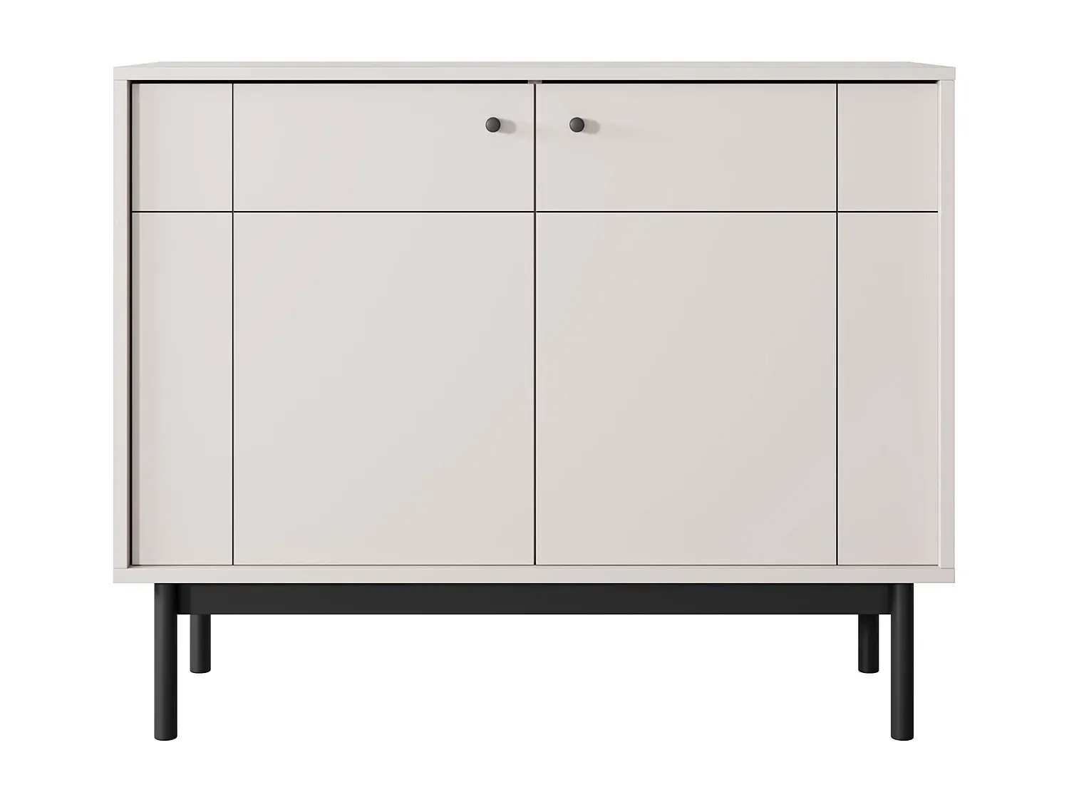 Moderner 3-türiger Sideboard in Greige, 104 cm