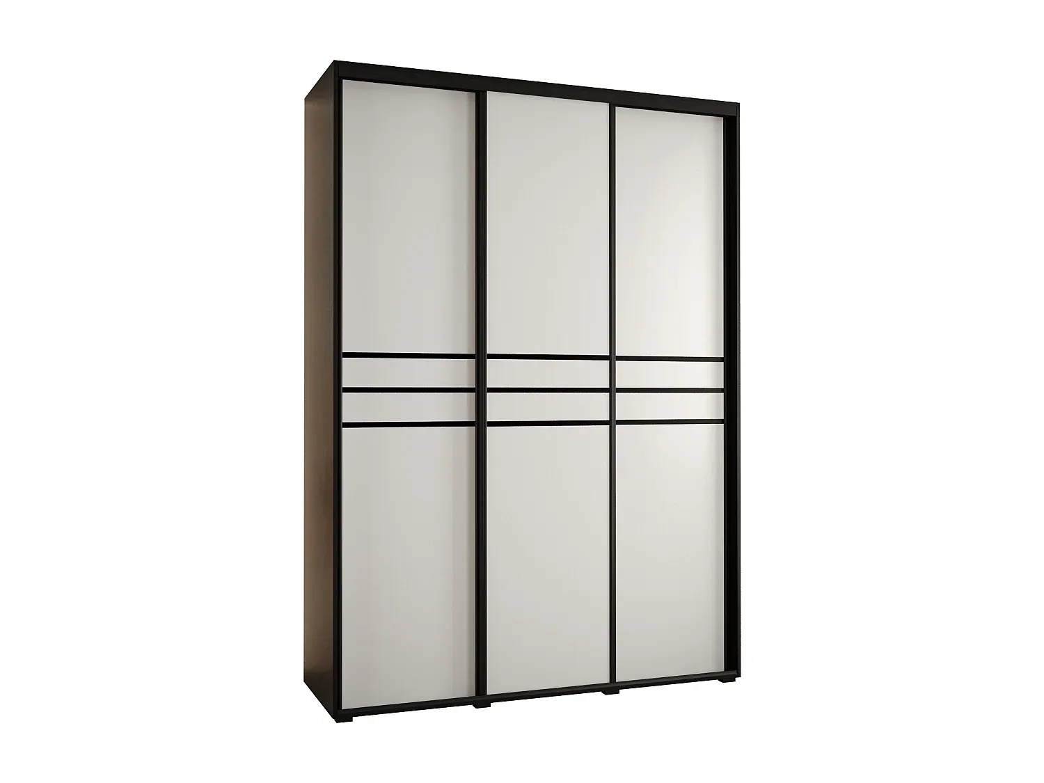 Moderner Kleiderschrank mit Schwebetüren, 3-türig