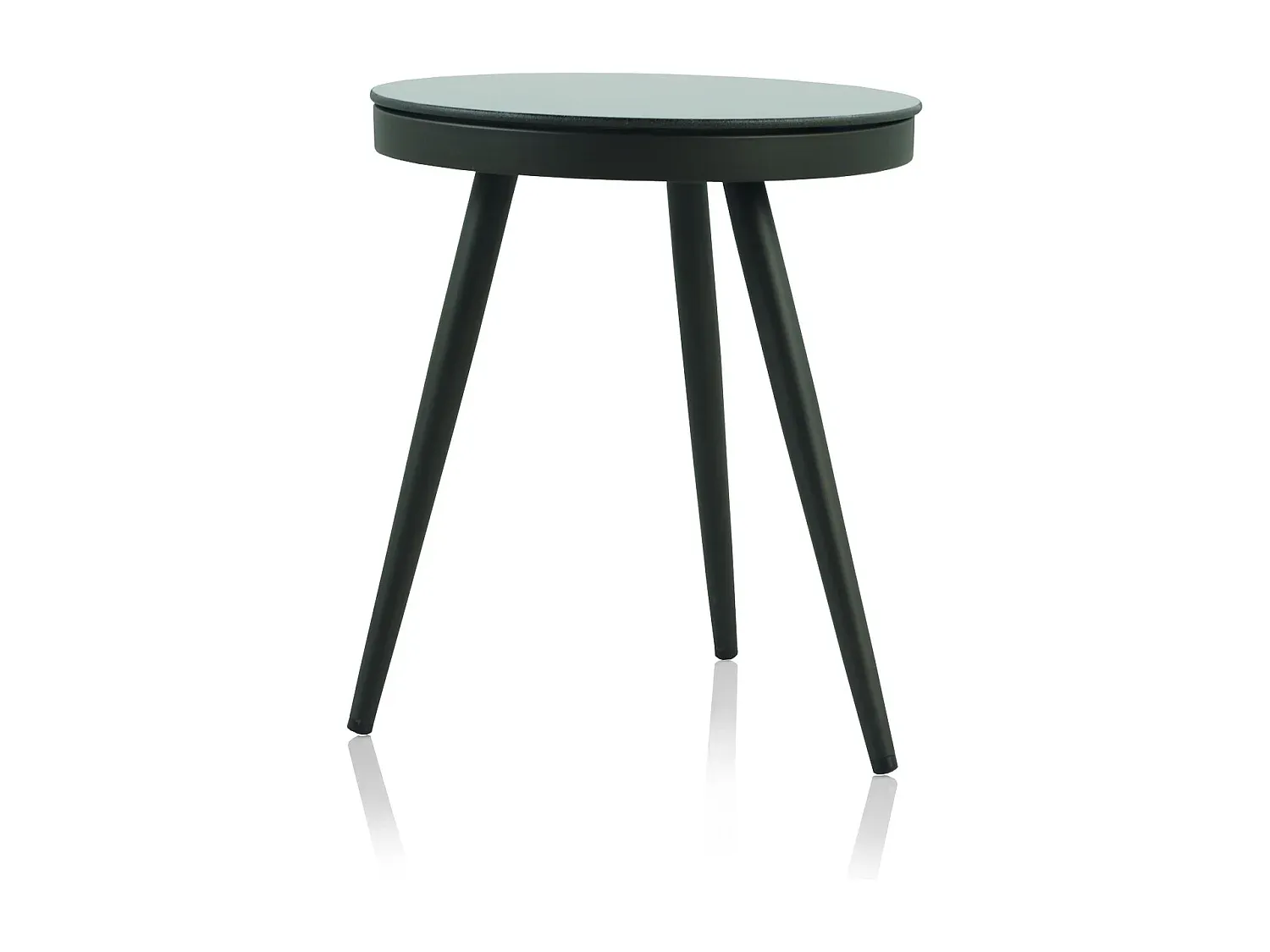 Moderner Couchtisch aus Aluminium mit Glasplatte