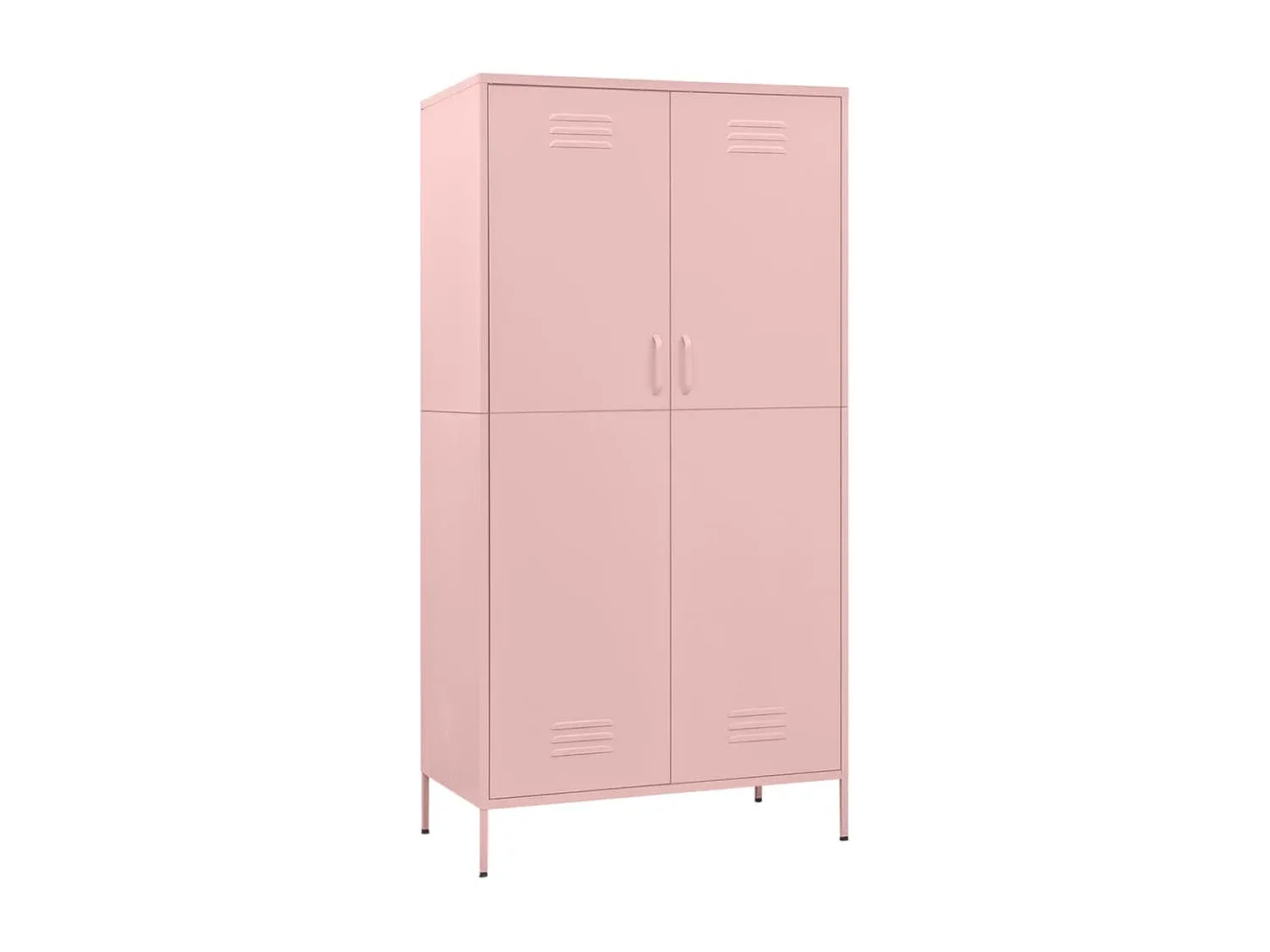 Moderner Kleiderschrank in Rosa mit Stahlrahmen 90x50x180 cm