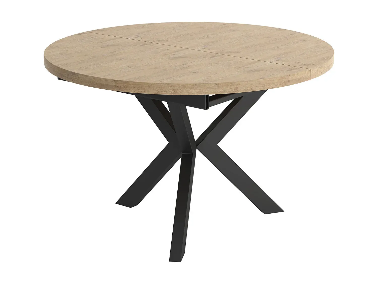 Moderner Ausziehbarer Esstisch in Weiß und Graphit, 100-138 cm