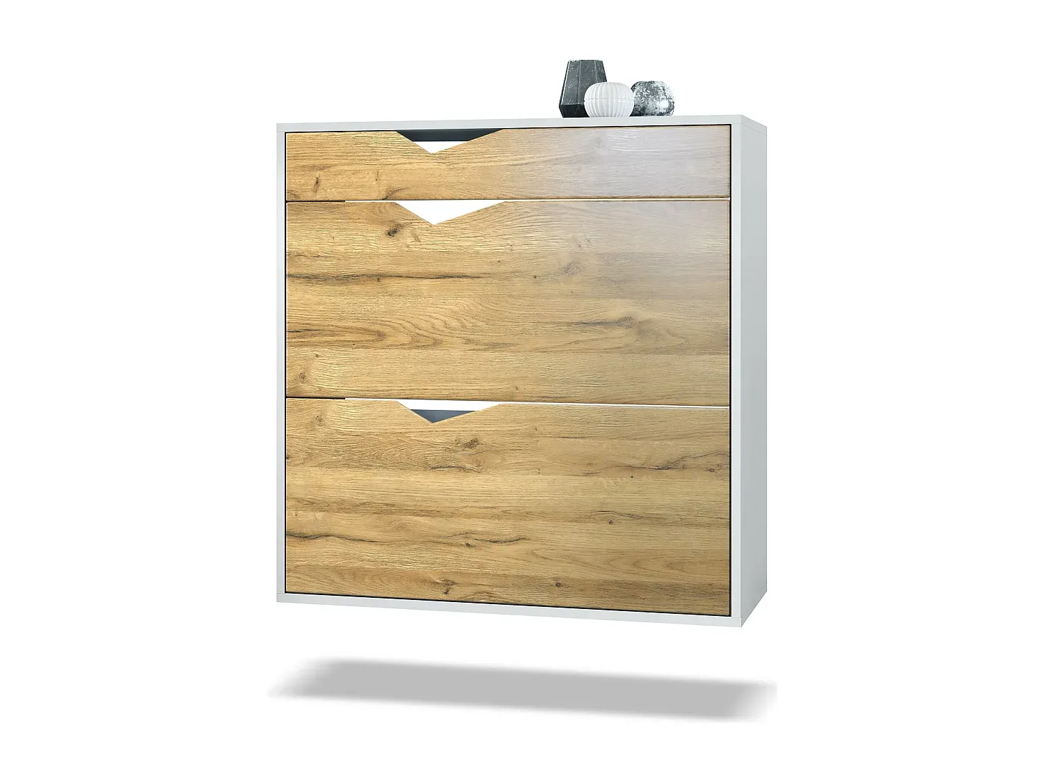 Moderner Schuhschrank mit weißen Fronten