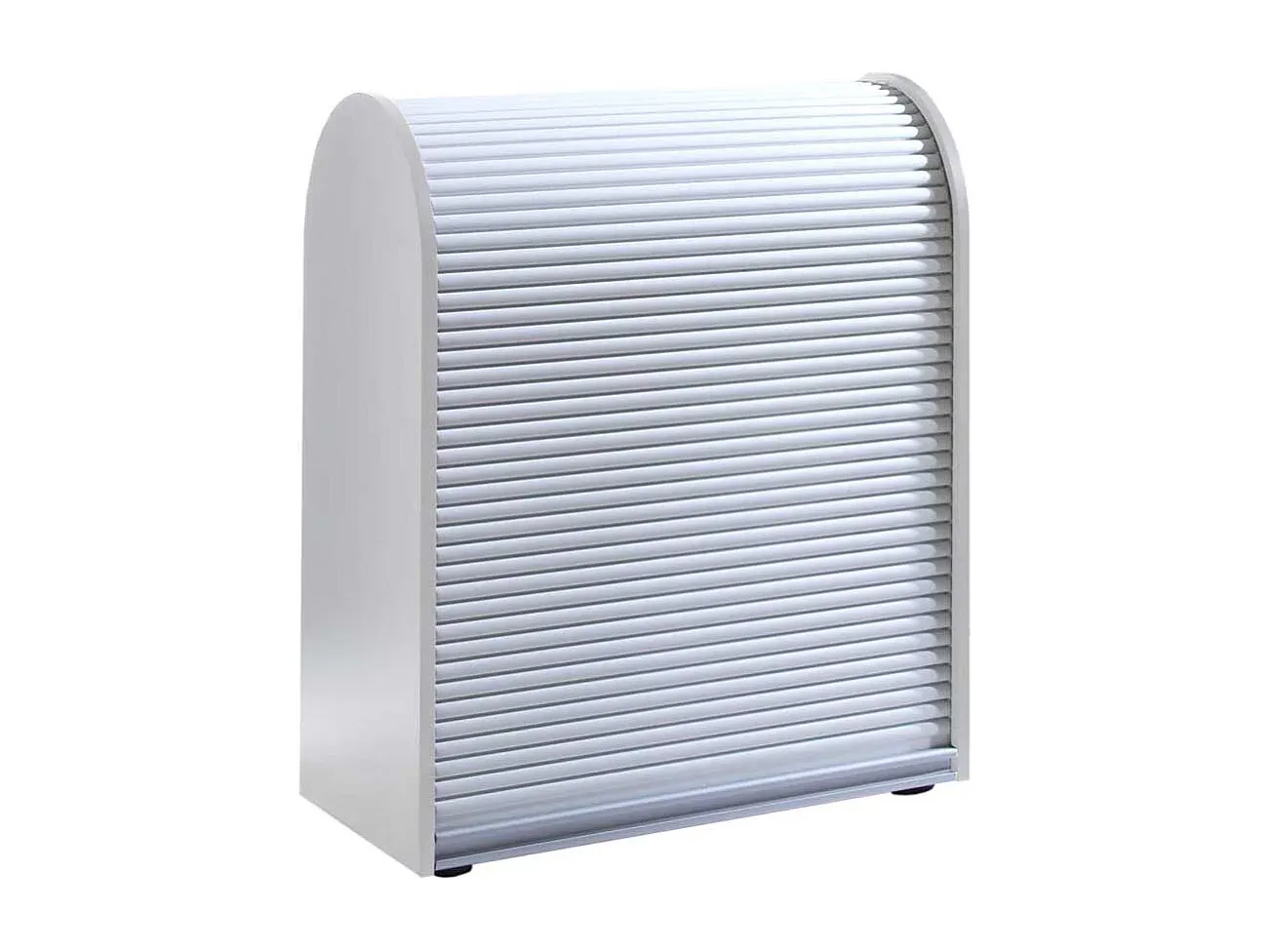 Moderner Büroschrank mit Rollladen, Weiß