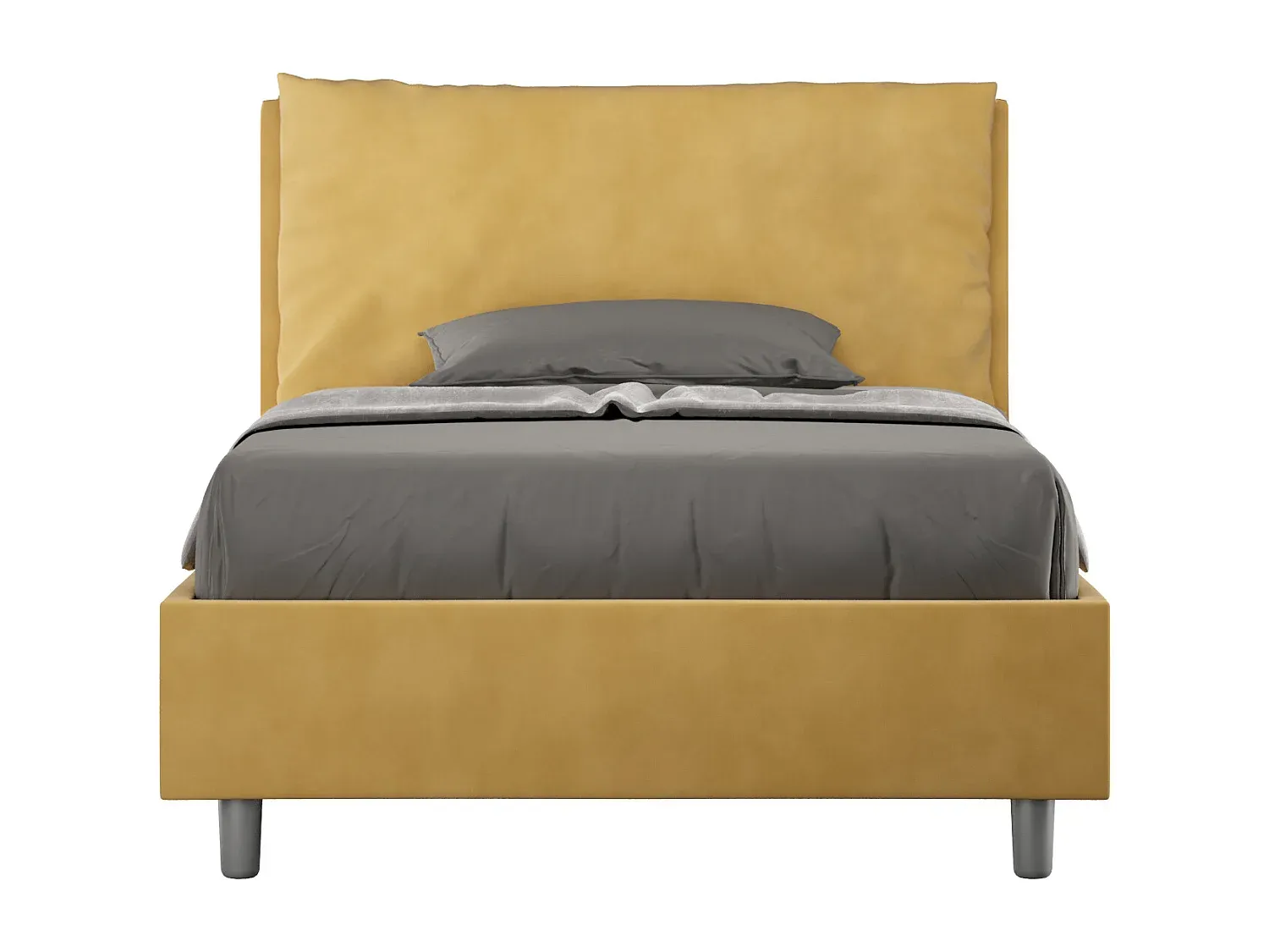 Polsterbett mit Stauraum 120x190 in Ocker