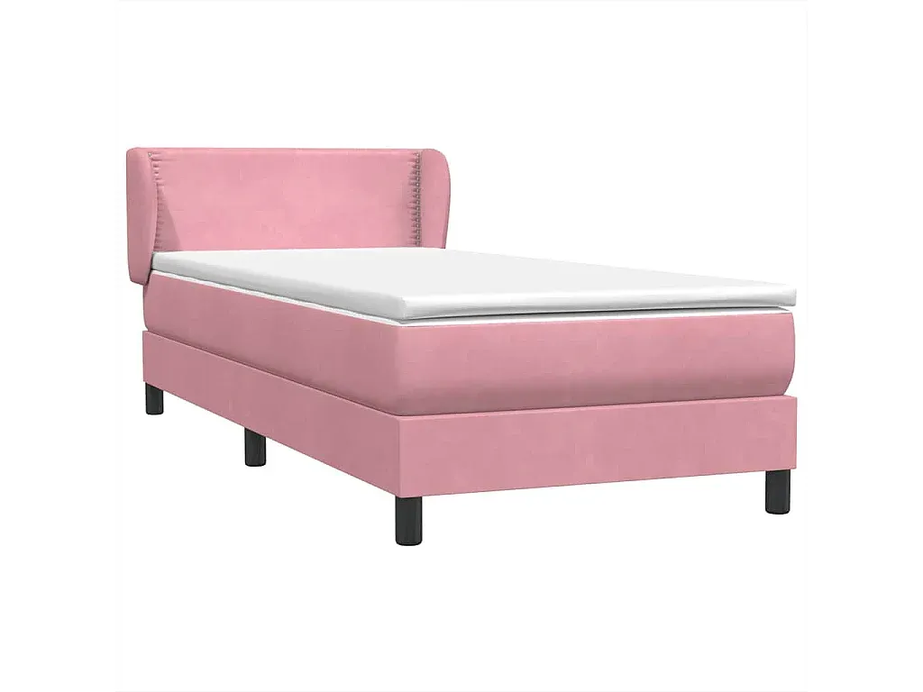Elegantes Boxspringbett mit Samtbezug 100x220 cm