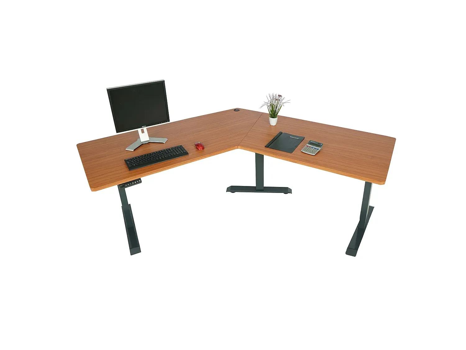 Moderner Schreibtisch aus Holz in Anthrazit-Grau