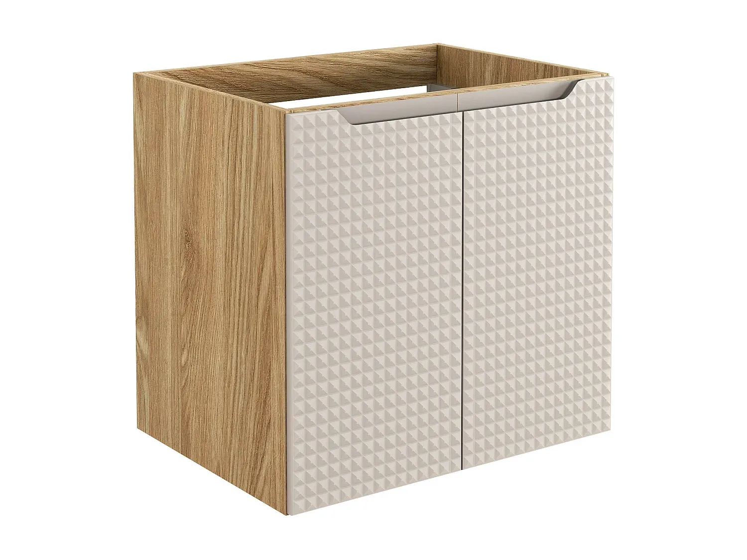 Unterschrank für Waschbecken, 60x46x57 cm, Beige