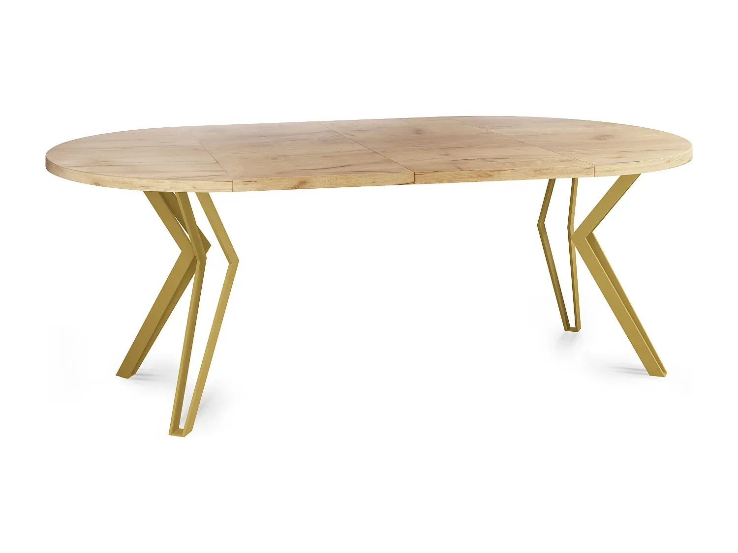 Runder Esszimmertisch in Industriestil mit Metallbeinen