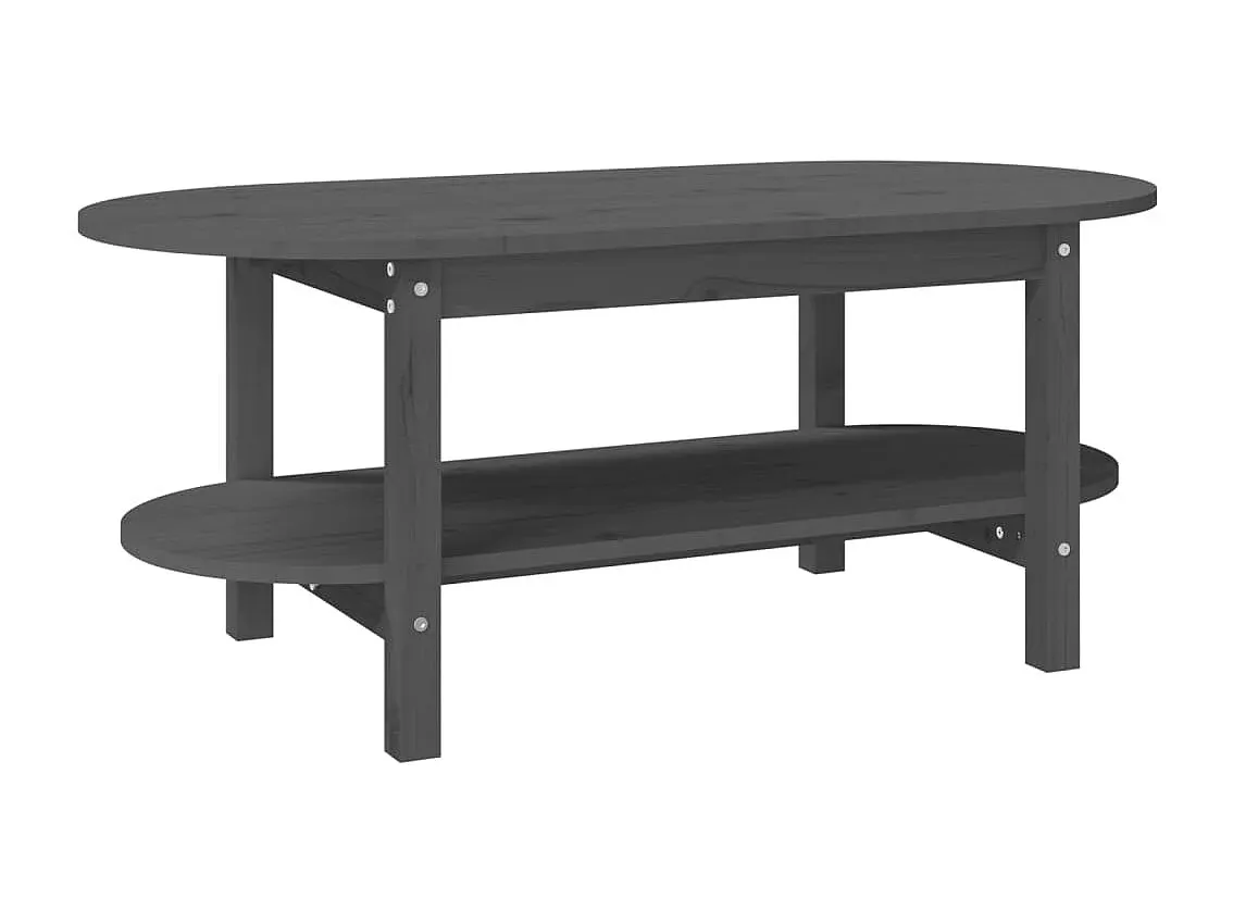 Moderner Wohnzimmertisch aus Massivholz in Grau