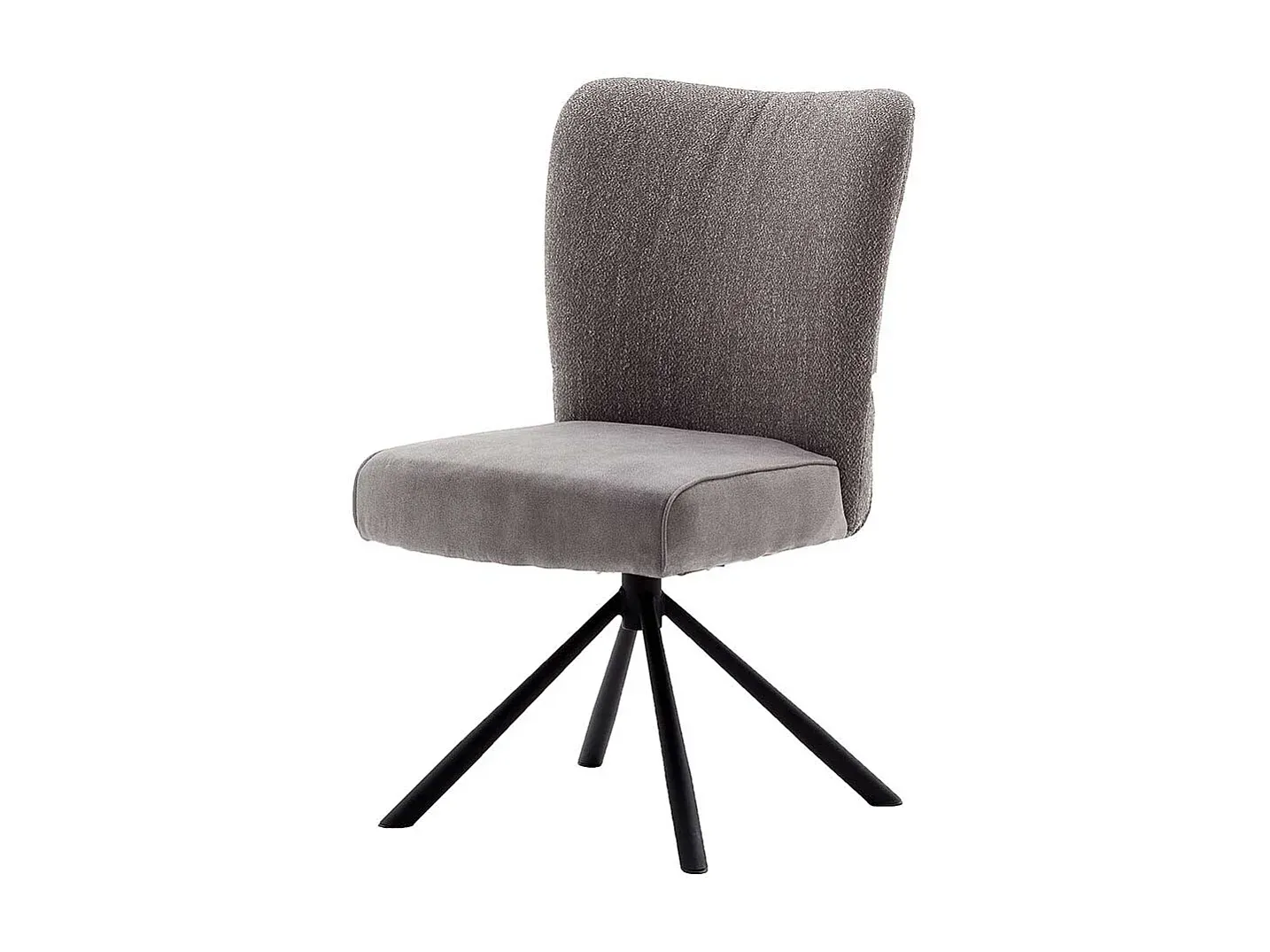 Drehbare graue Polsterstühle im 2er-Set