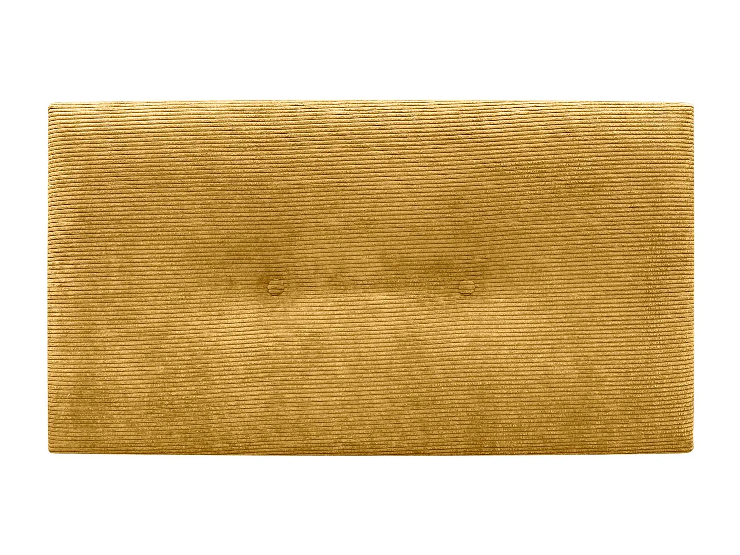 Cord-Kopfteil mit Knöpfen in Senfgelb für Betten 80/90