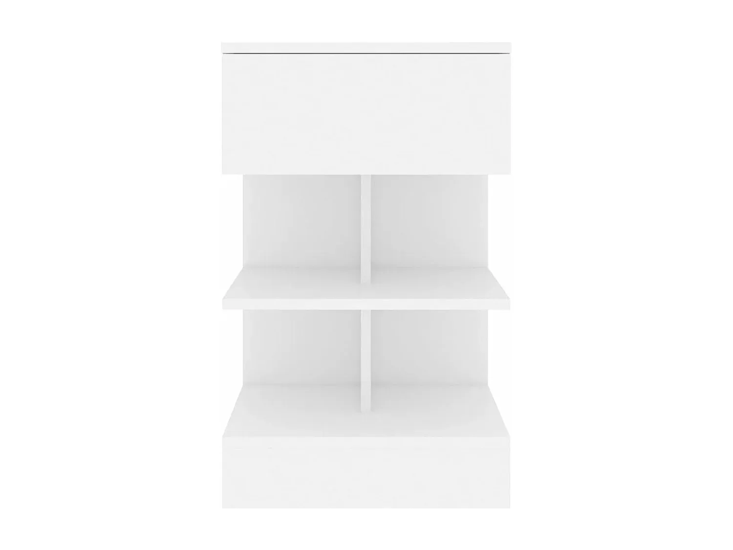 Moderner Nachttisch aus Holzwerkstoff in Weiß