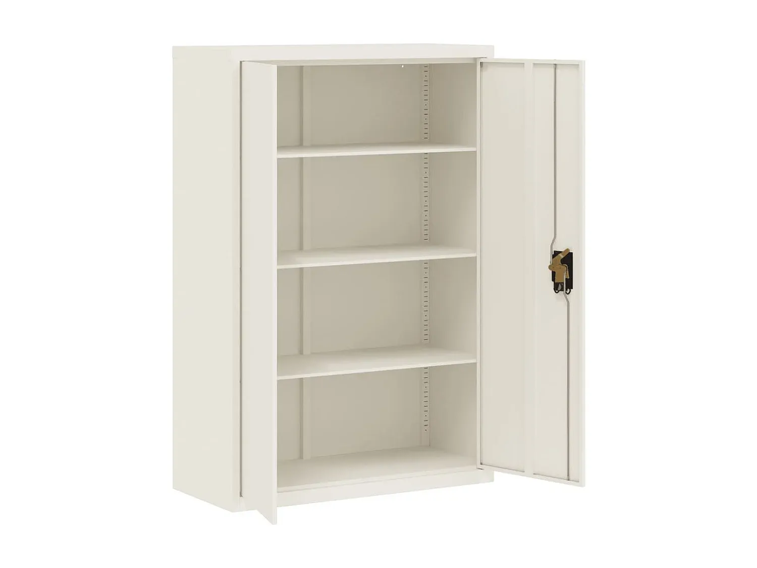 Moderner Büroschrank aus Stahl in Weiß