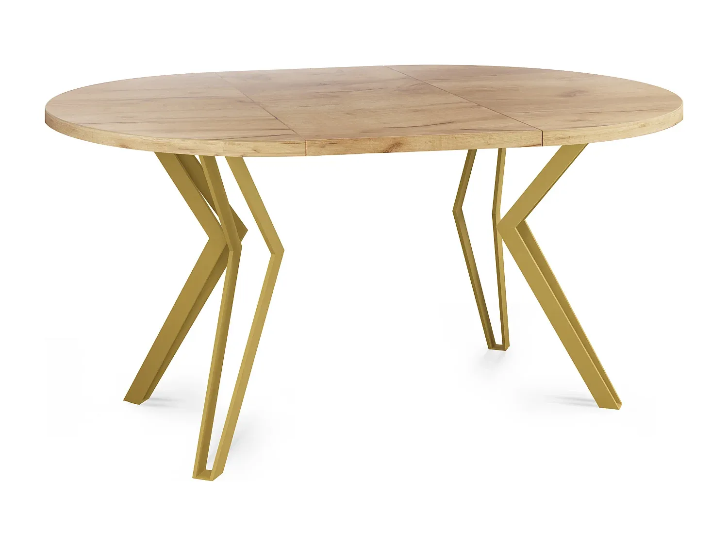 Runder Esszimmertisch in Industriestil mit Metallbeinen