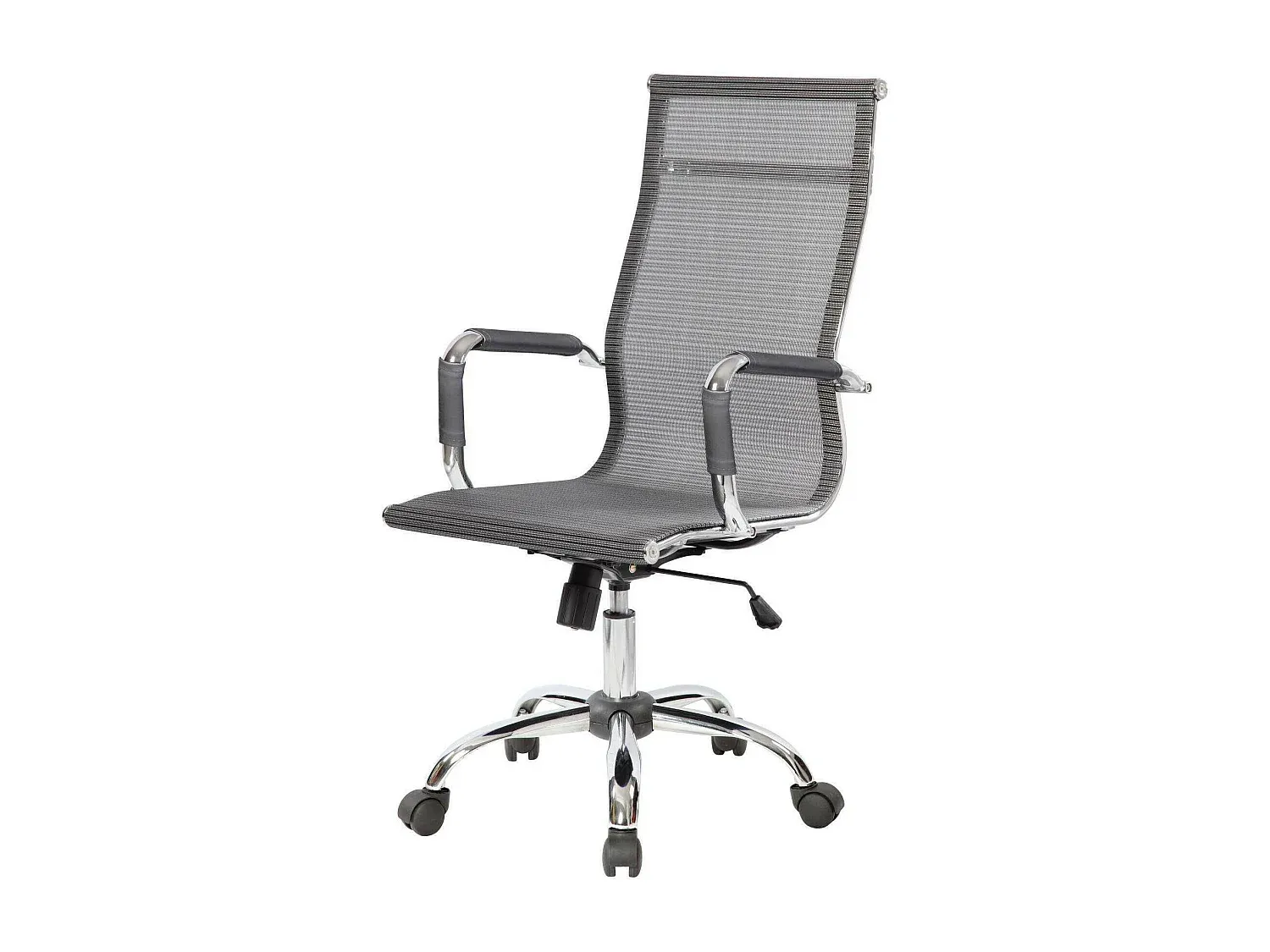 Ergonomischer Chefsessel mit Armlehnen, Grau, Höhenverstellbar