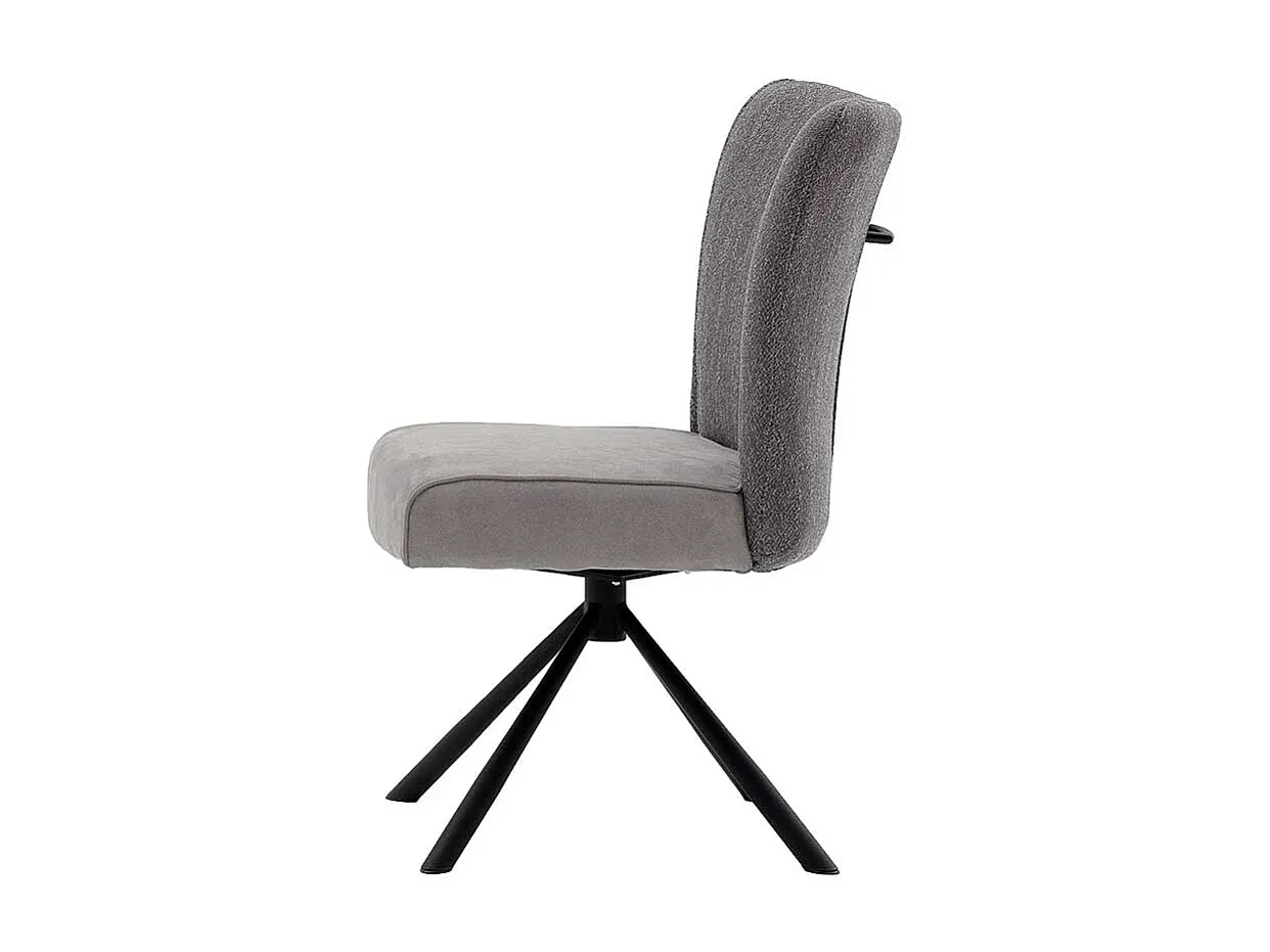 Drehbare graue Polsterstühle im 2er-Set