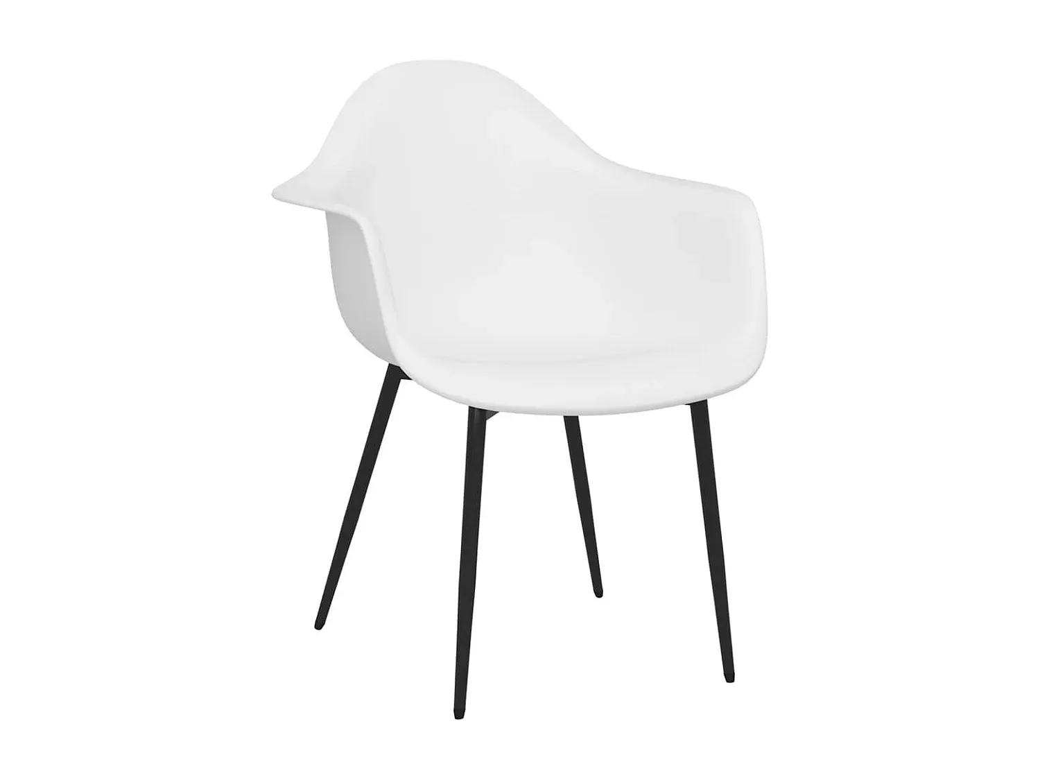 Moderne Esszimmerstühle im 2er-Set, Weiß