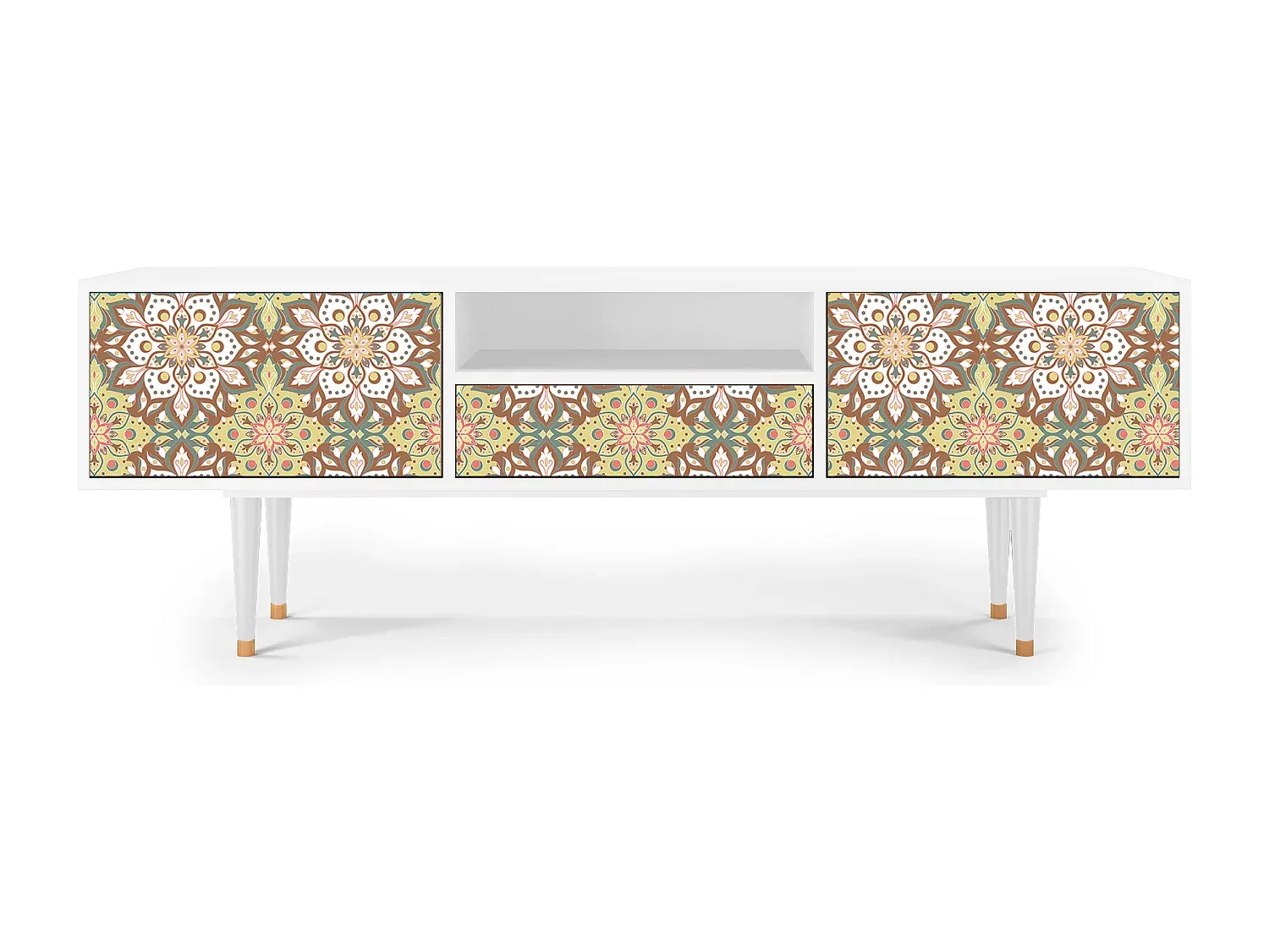 Moderner TV-Schrank in Weiß mit Stauraum