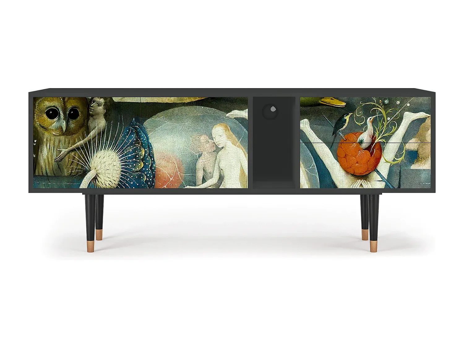 Moderne TV-Schrankwand in Anthrazit - 170x69x48 cm