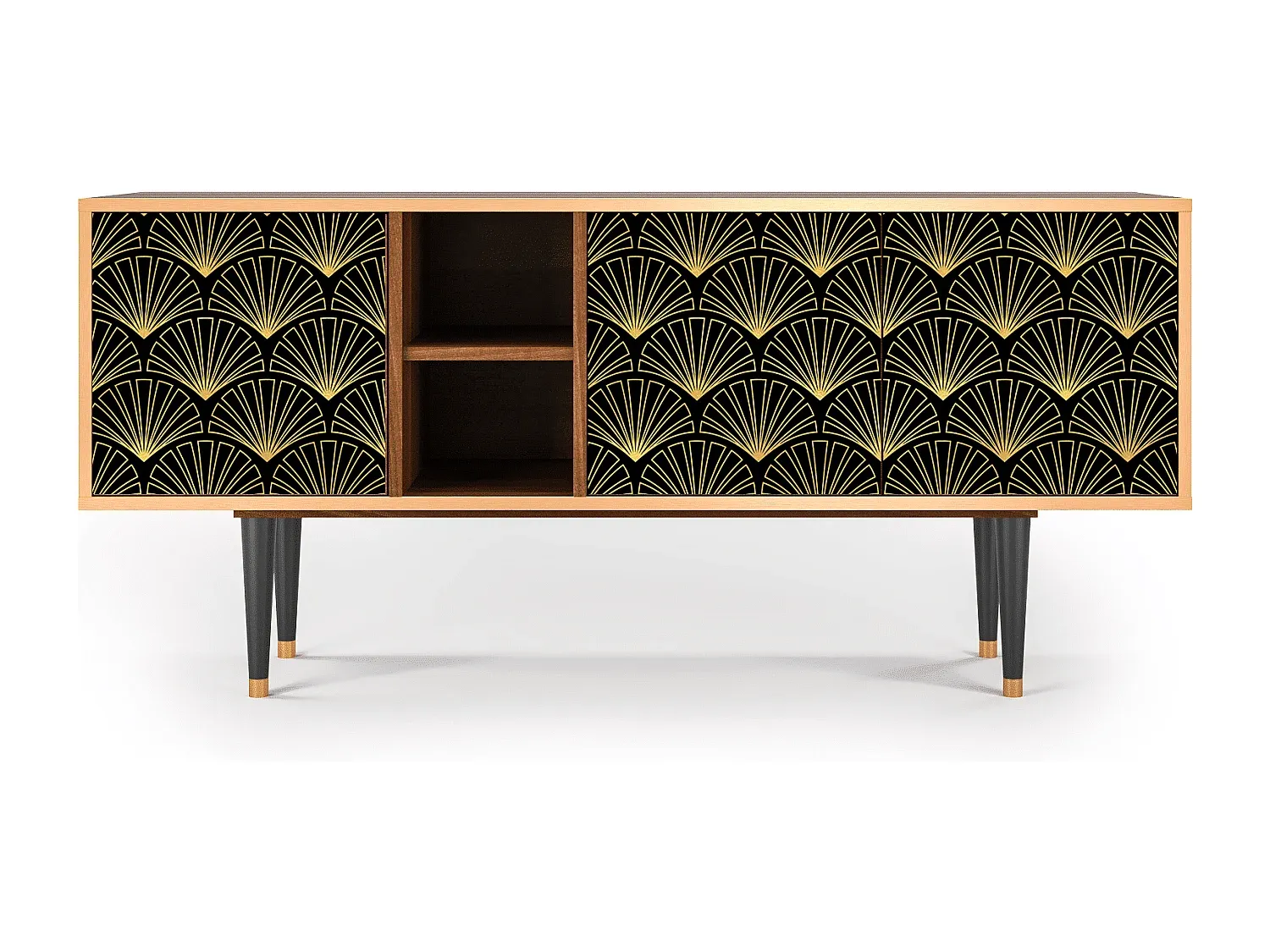 Moderner TV-Schrank mit Holzfurnier, 150x69x41 cm