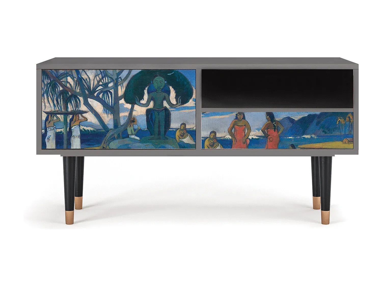 Moderner TV-Ständer - Kompaktes Design - Grau