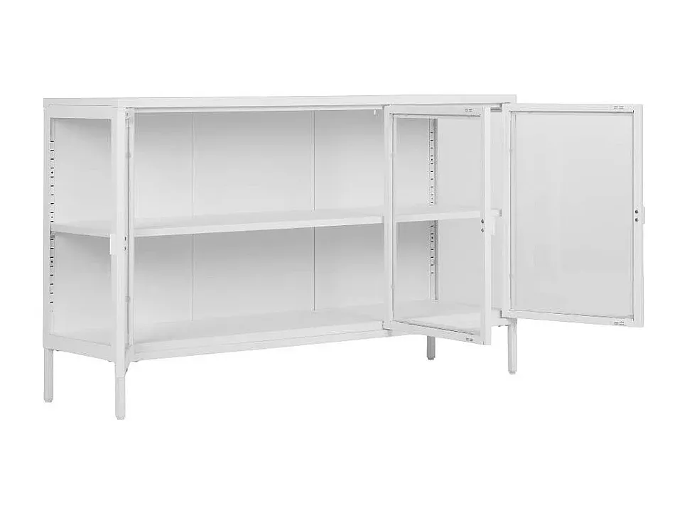 Moderner Schrank mit Glastüren aus Stahl