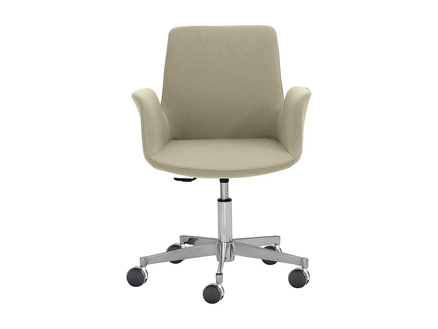 Ergonomischer Bürostuhl mit Metallgestell in Taupe