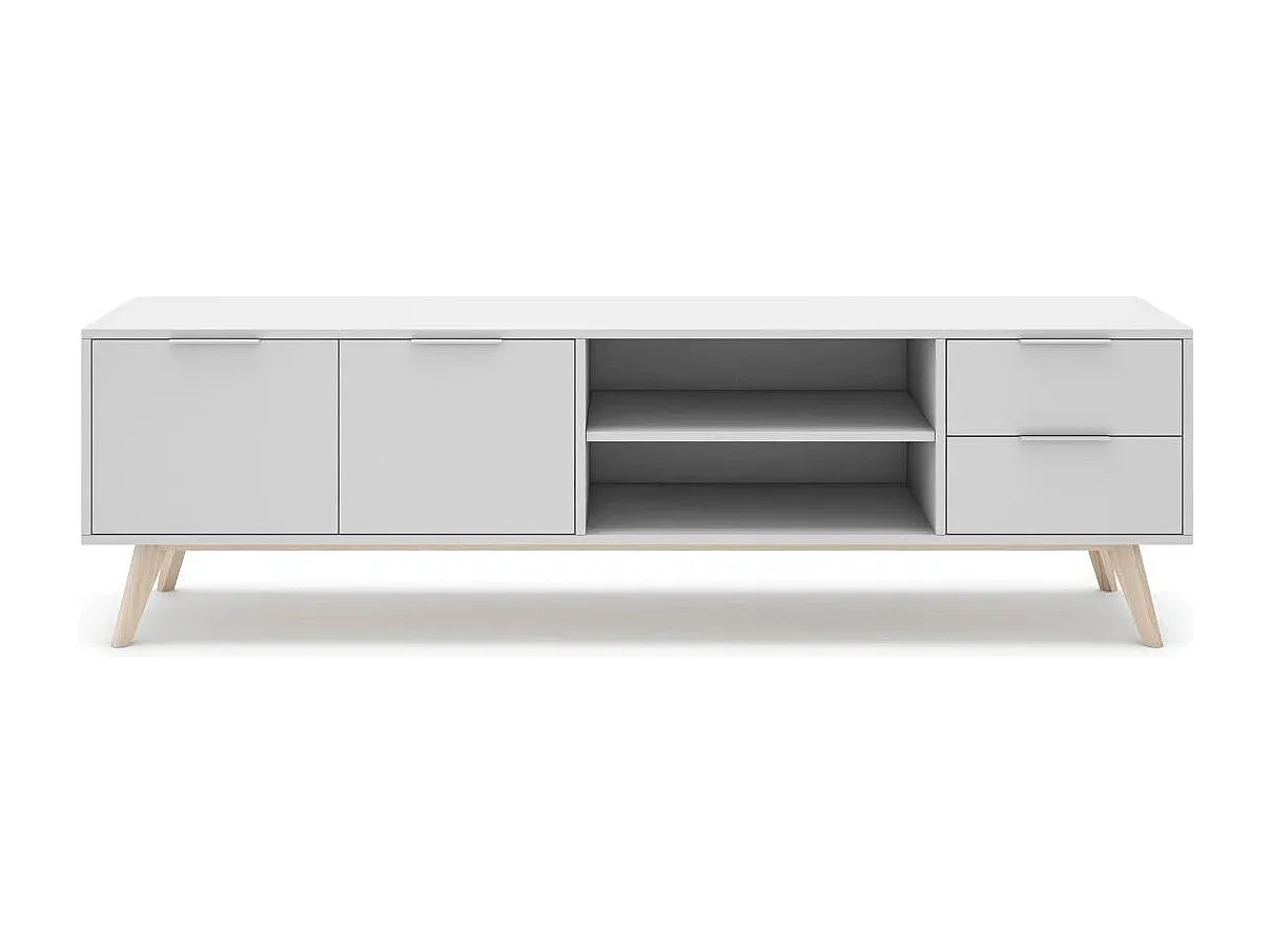 Elegantes TV-Möbel mit Stauraum und Fächern, 180 cm