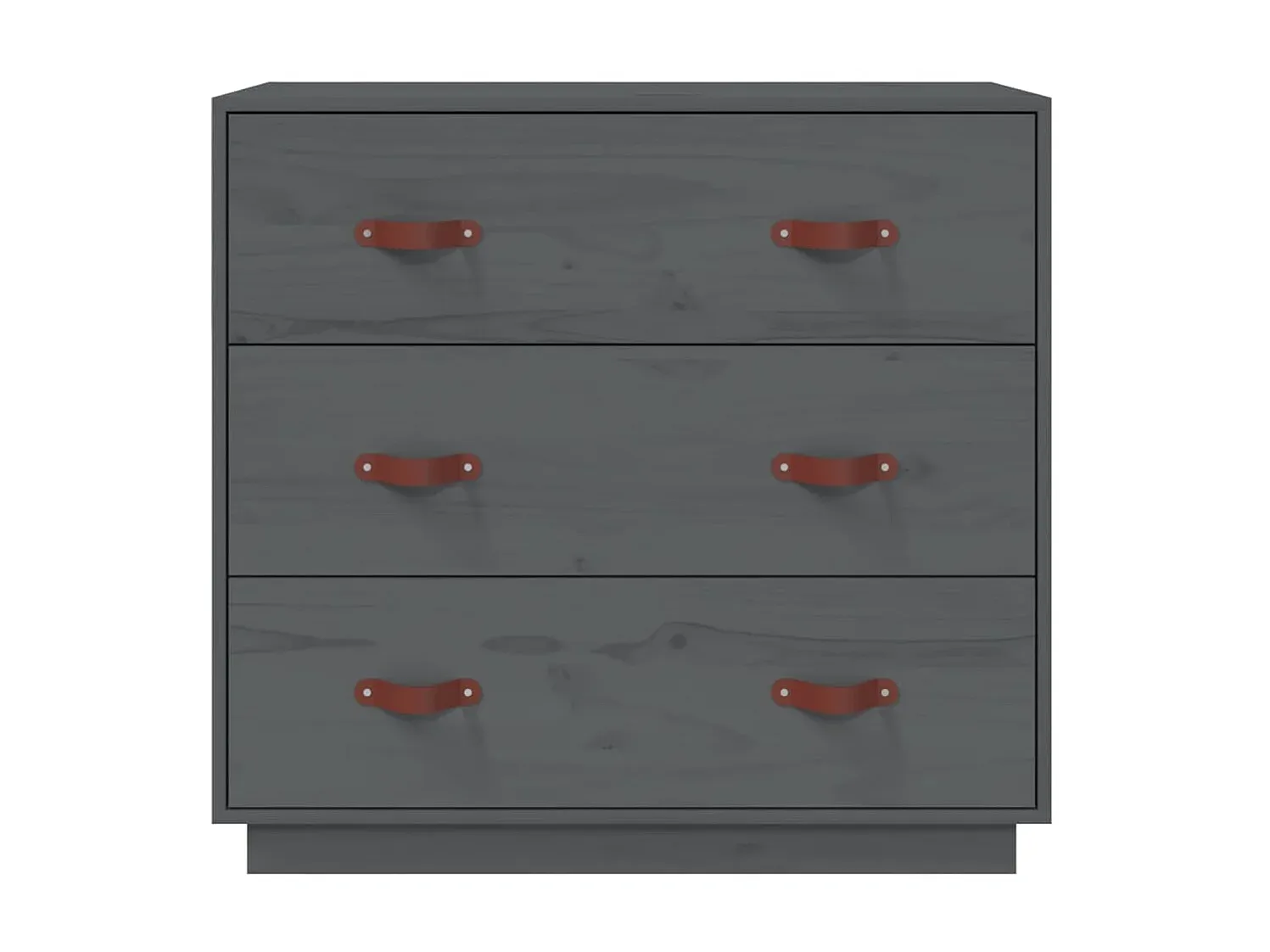 Elegantes Sideboard in Grau aus Massivholz