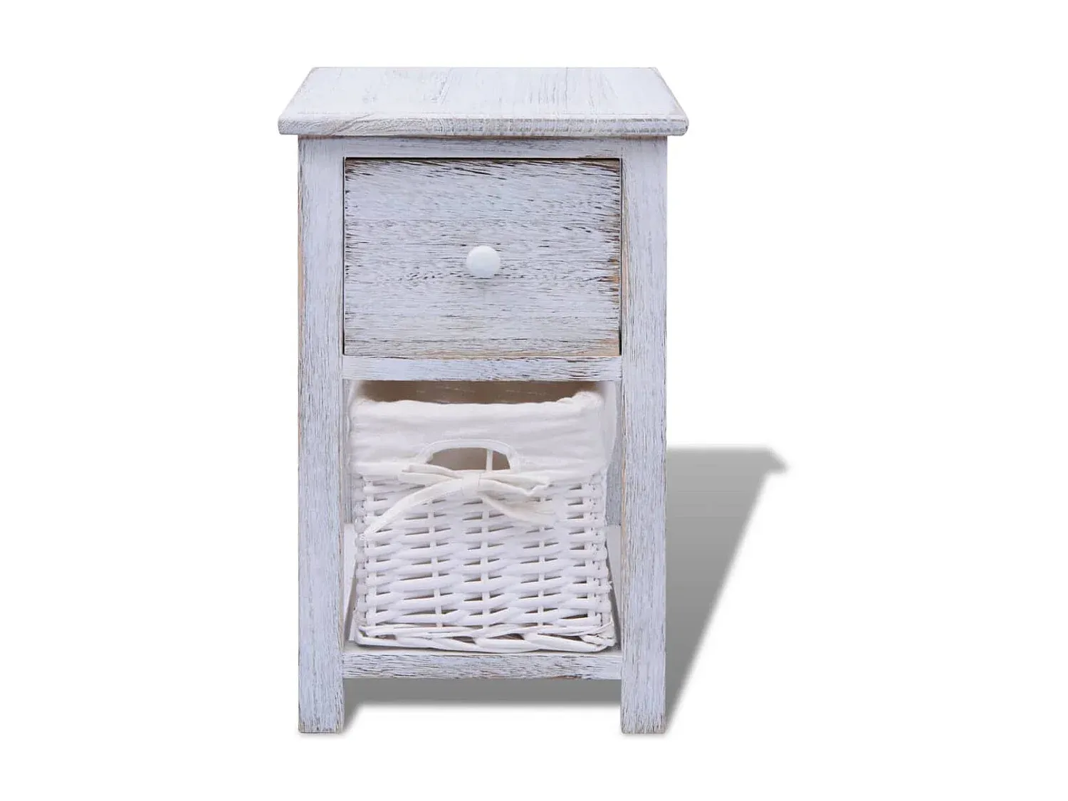 Moderner Nachttisch aus Holz in Weiß