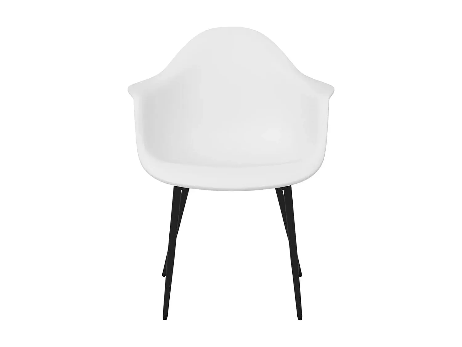 Moderne Esszimmerstühle im 2er-Set, Weiß